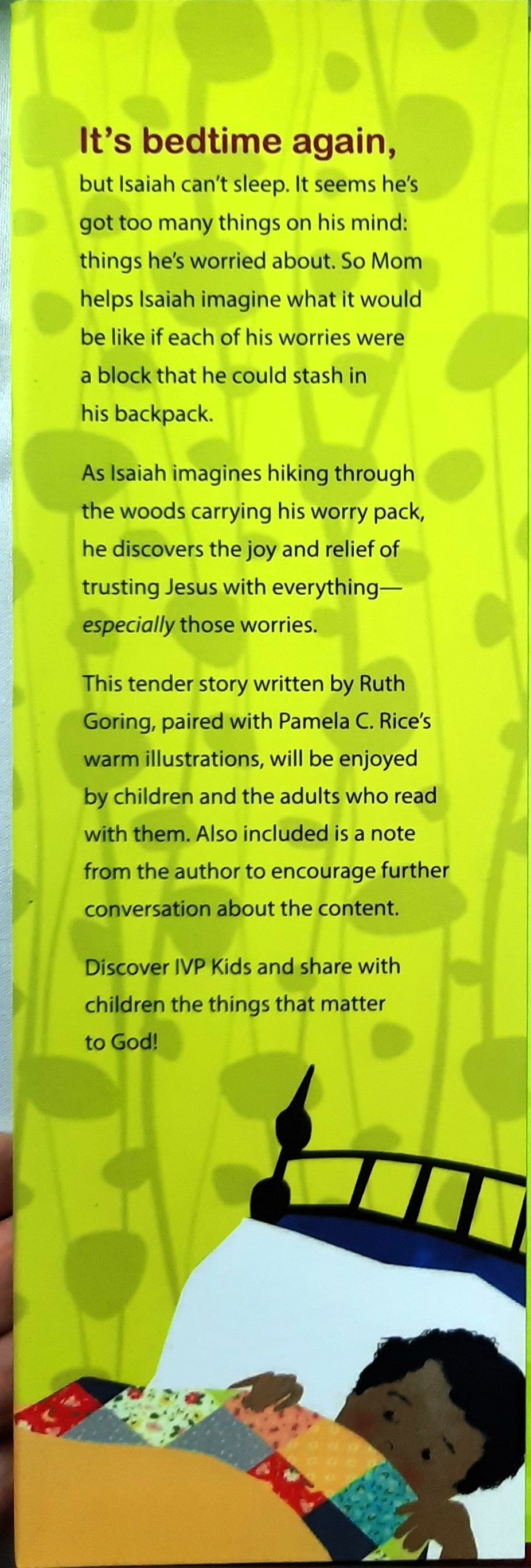 Isaiah & the Worry Pack by Ruth Goring; Pamela C. Rice (New, 2021, HC, 32 pages, IVP Kids)