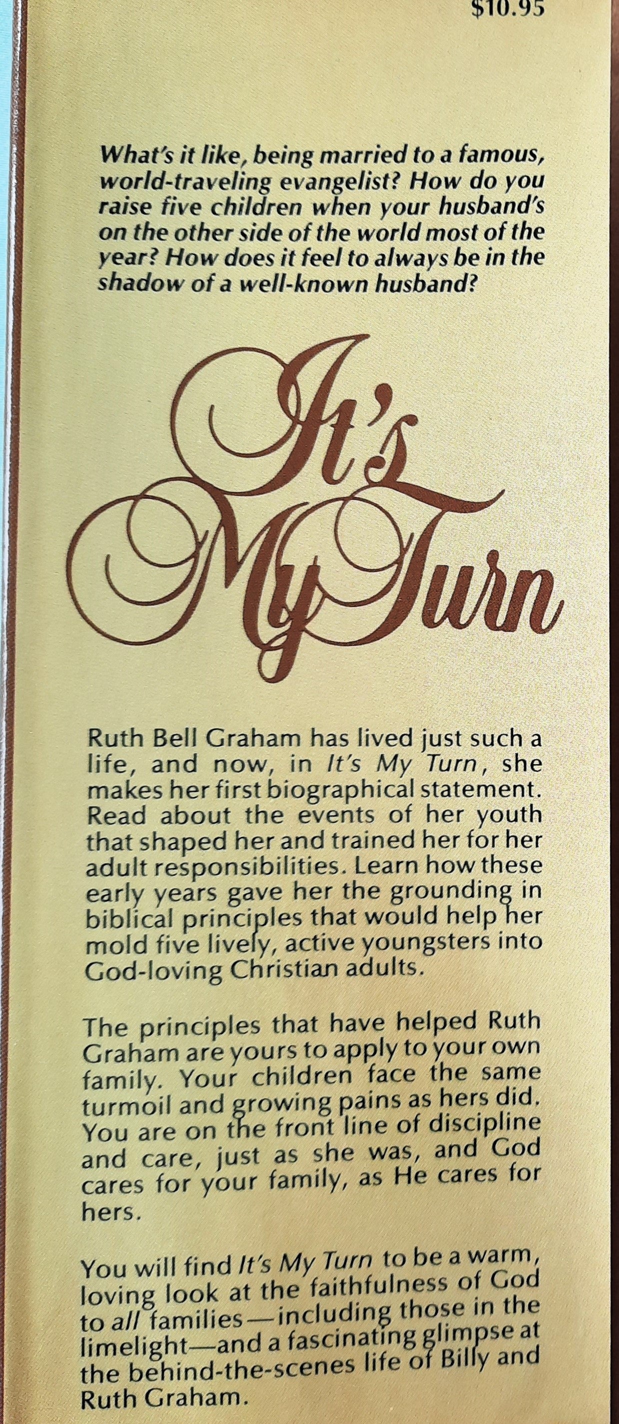 It's My Turn by Ruth Bell Graham (Very Good, 1982, HC, 190 pages, Fleming H. Revell)