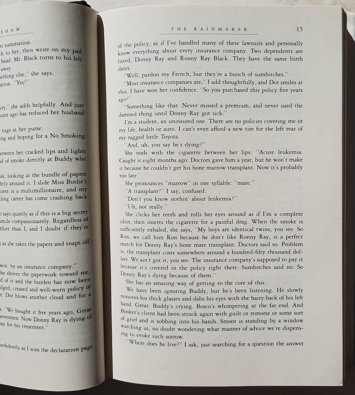 The Rainmaker by John Grisham (Very good, 1995, HC, 448 pages, Doubleday)