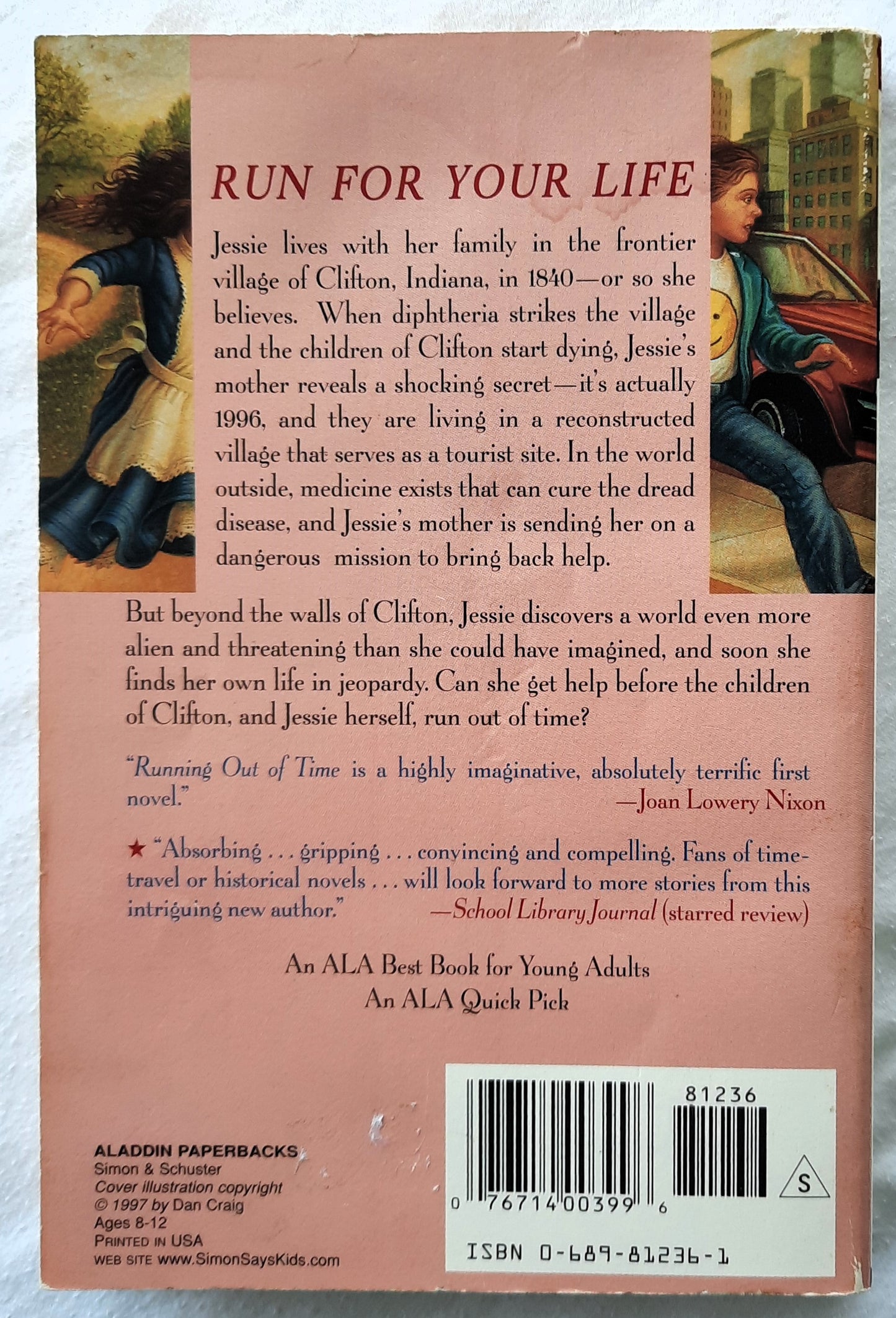 Running Out of Time #1 by Margaret Peterson Haddix (Very good, 1997, Pbk, 184 pages, Aladdin)