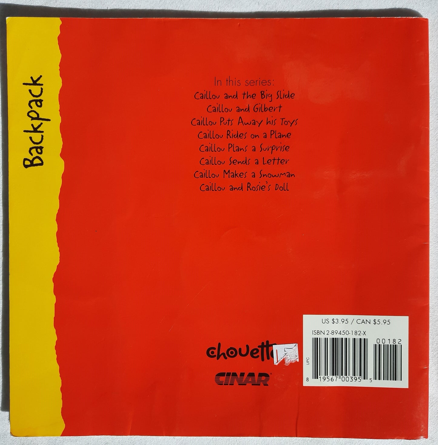 Caillou Rides on a Plane by Roger Harvey (Good, 2000, Pbk, 22 pages, Chouette Publishing)