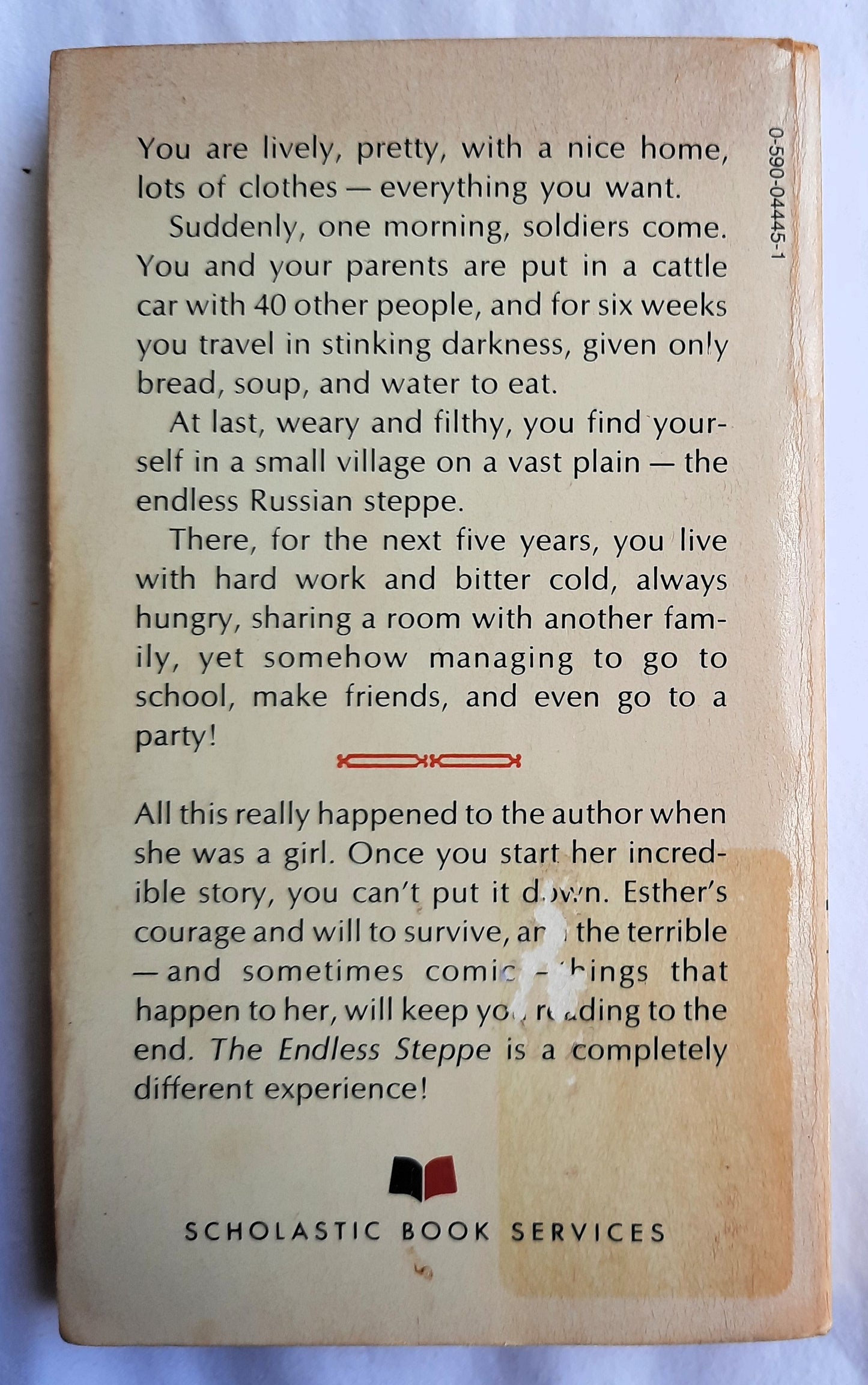 The Endless Steppe: A Girl in Exile by Esther Hautzig (Good, 1968, Pbk, 240 pages, Scholastic)
