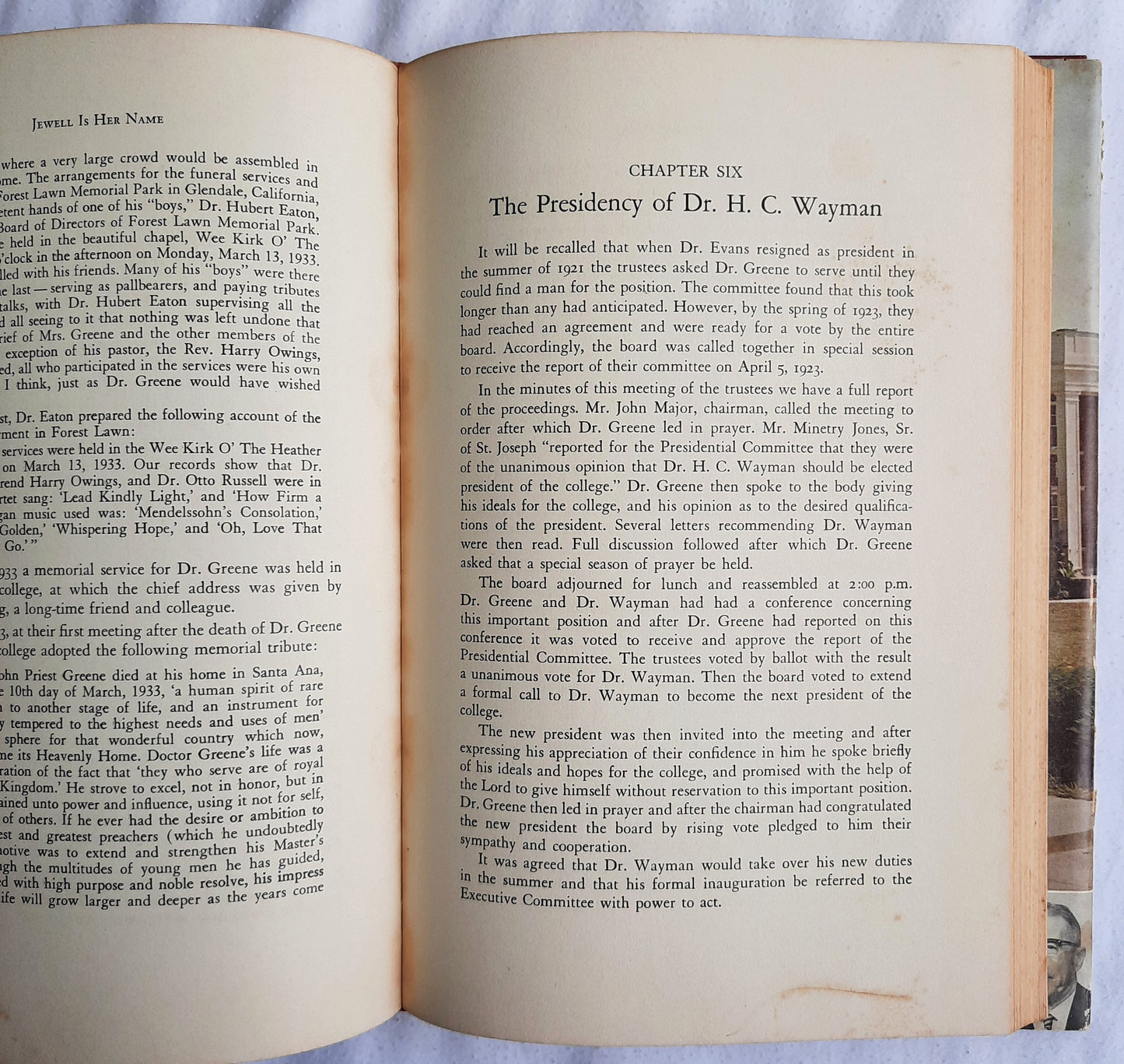 Jewell Is Her Name: A History of William Jewell College by Hubert Inman Hester (Very good, 1967, HC, 260 pages, The Quality Press Inc.)