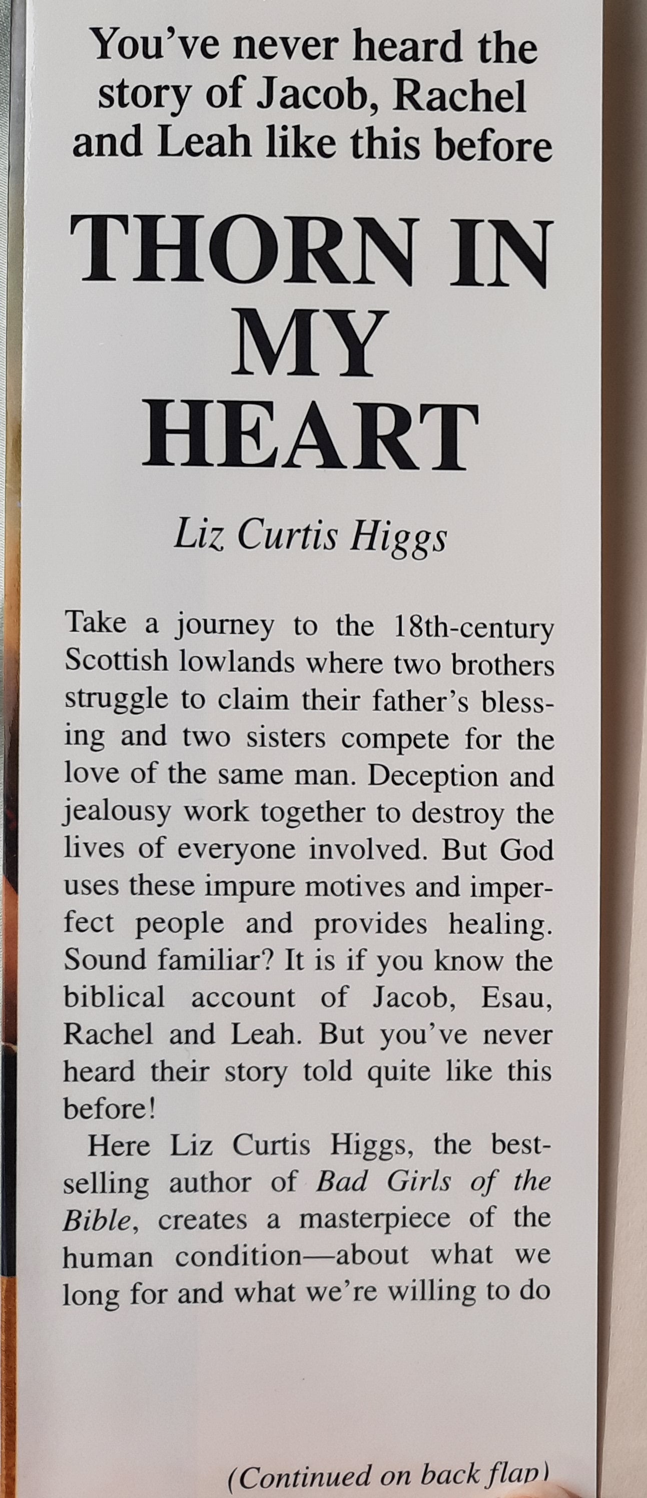 Thorn in My Heart by Liz Curtis Higgs (Lowlands of Scotland #1, Very good, 2003, HC, 419 pages, WaterBrook Press)