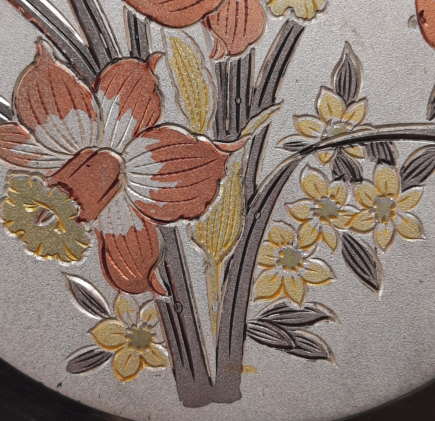 Designed Himark Gift Ware 6" Chokin Decorative Plate with Hummingbird 24K Gold Trim (Very Good)