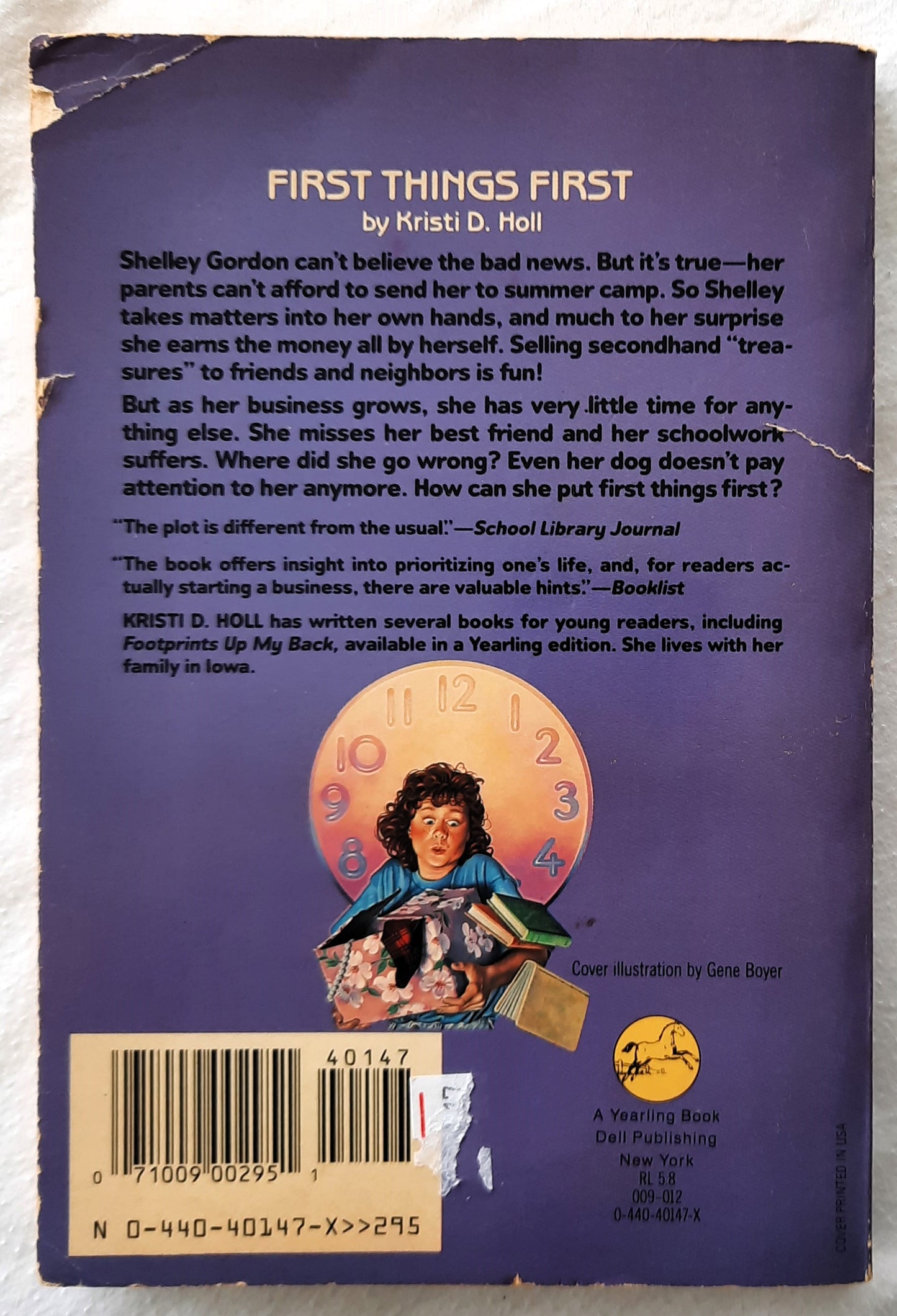 First Things First by Kristi D. Holl (Good, 1986, Pbk, 170 pages, Dell Yearling)