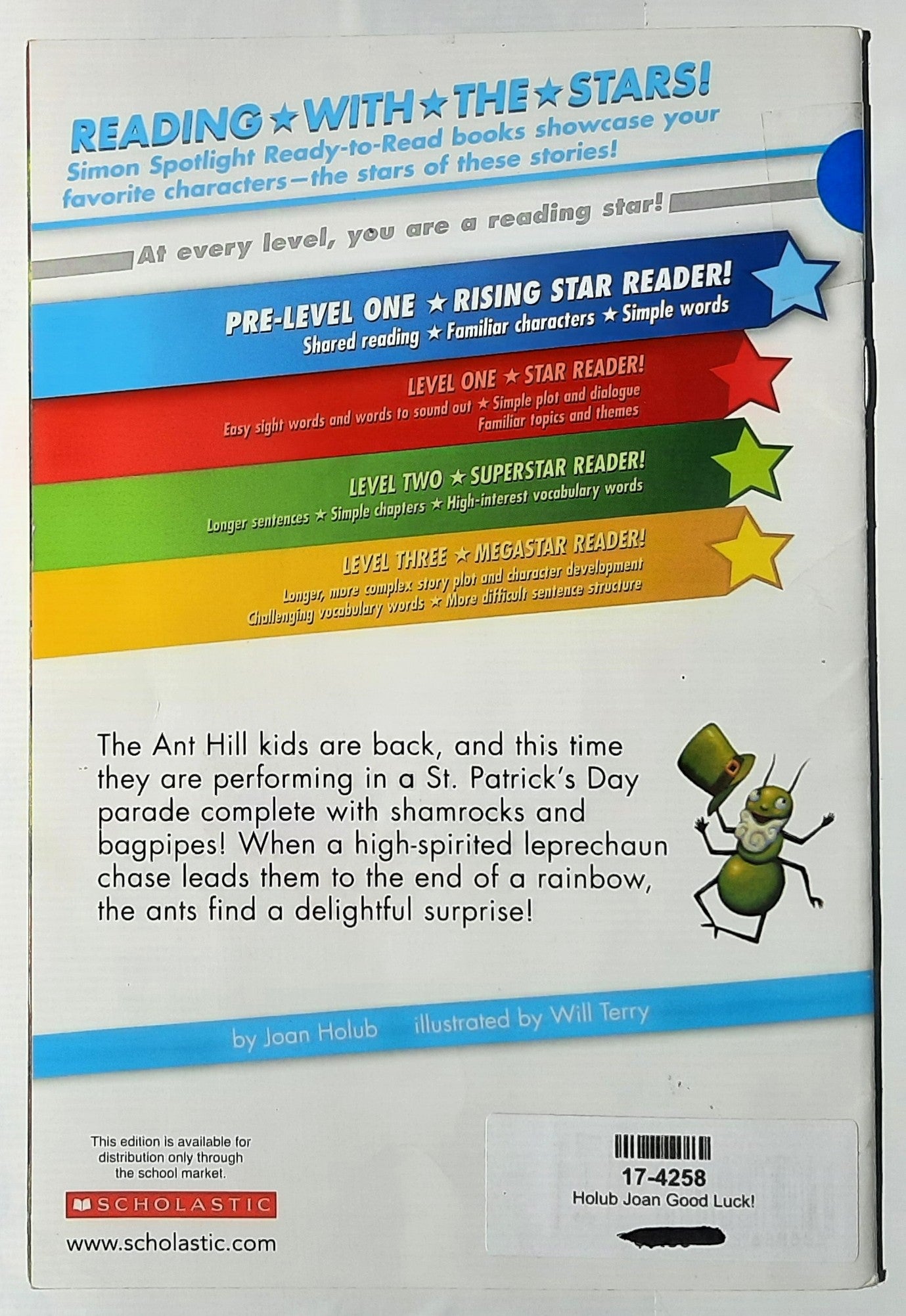 Good Luck! A St. Patrick's Day Story by Joan Holub (Very good, 2015, Pbk, 24 pages, Scholastic)