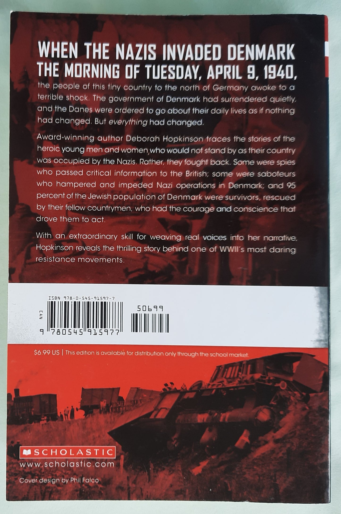 Courage & Defiance: Stories of Spies, Saboteurs, and Survivors in World War II Denmark by Deborah Hopkinson (Like new, 2015, Pbk, 339 pages, Scholastic)