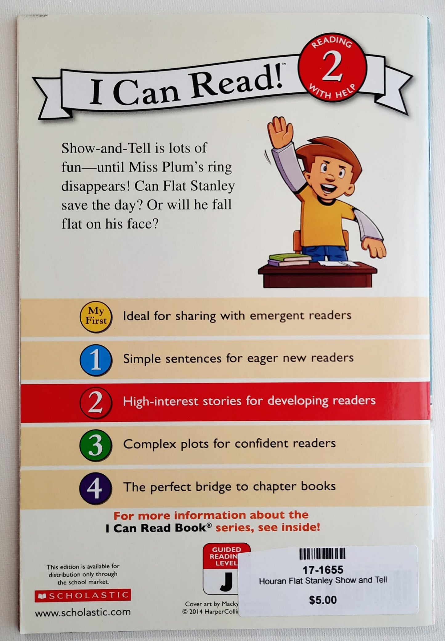 Flat Stanley Show and Tell by Jeff Brown; Lori Haskins Houran (New, 2014, Pbk, 32 pages, Scholastic)