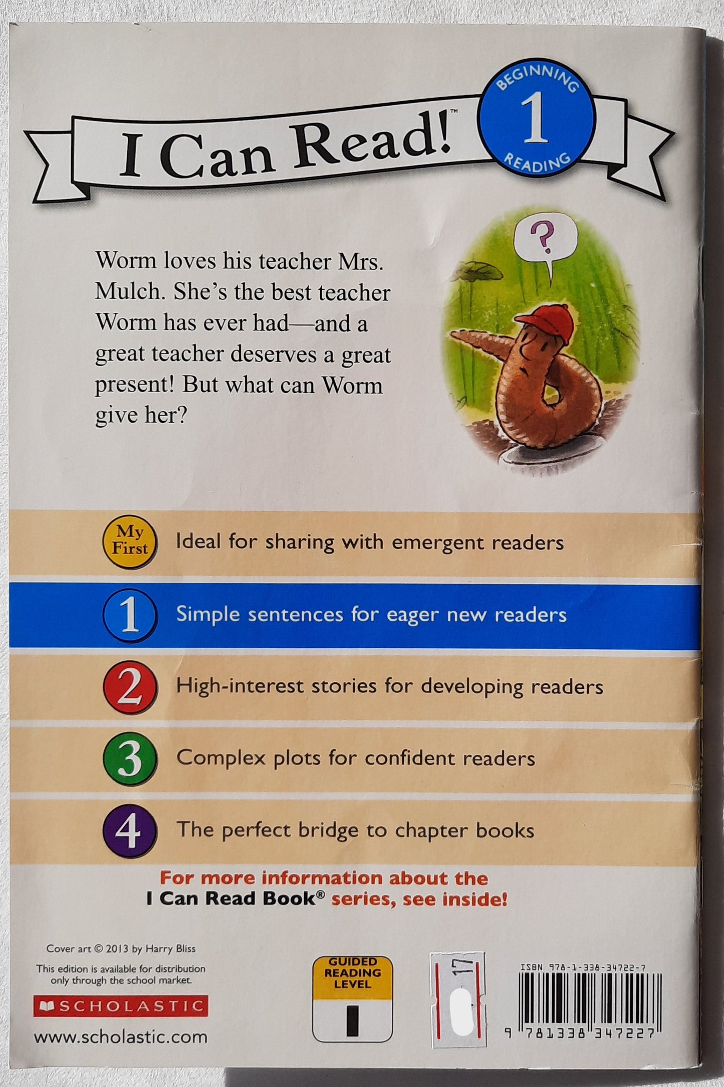 Diary of a Worm: Teacher's Pet by Lori Haskins Houran; John Nez (Very good, 2013, Pbk, 32 pages, Scholastic Level 1 Reader)