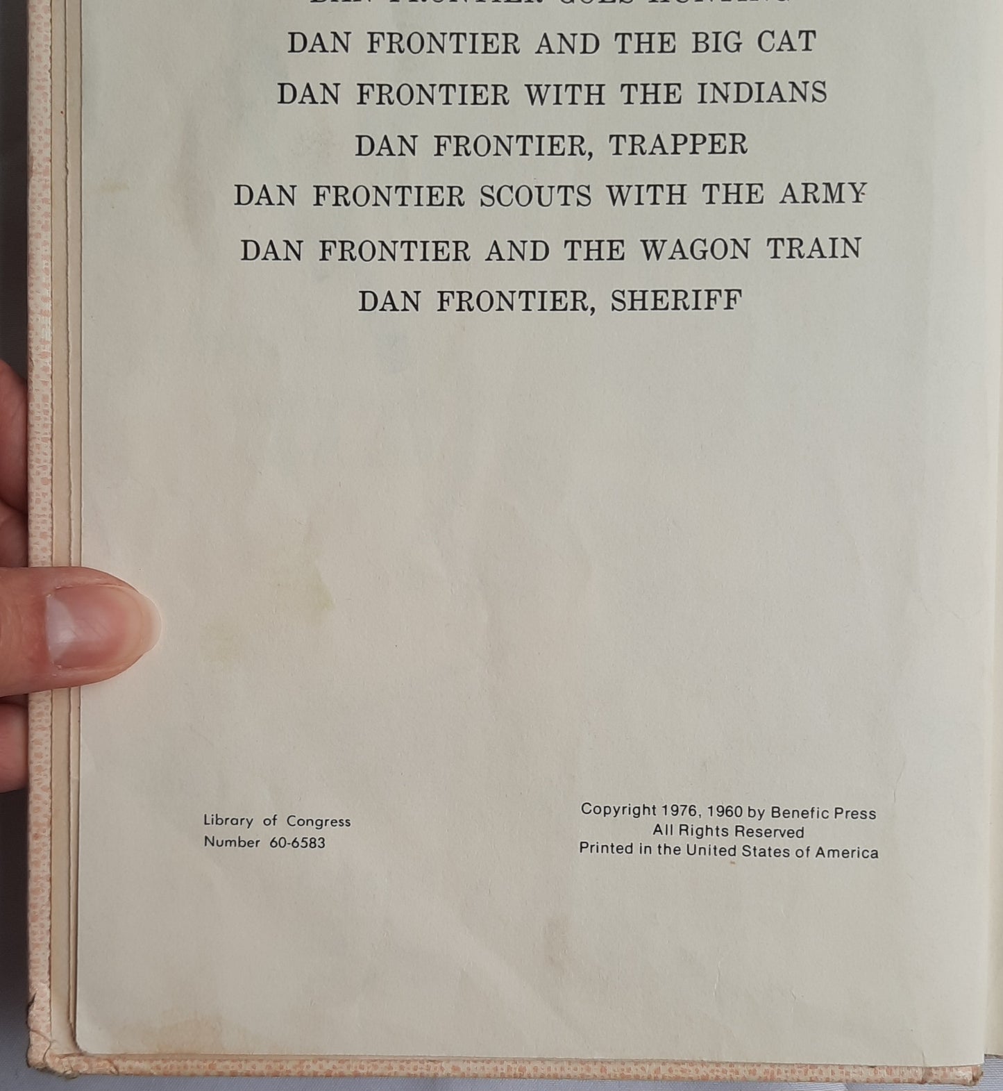 Dan Frontier, Sheriff by William Hurley; Jack Boyd (Good, 1976, HC, 128 pages, Benefic Press)