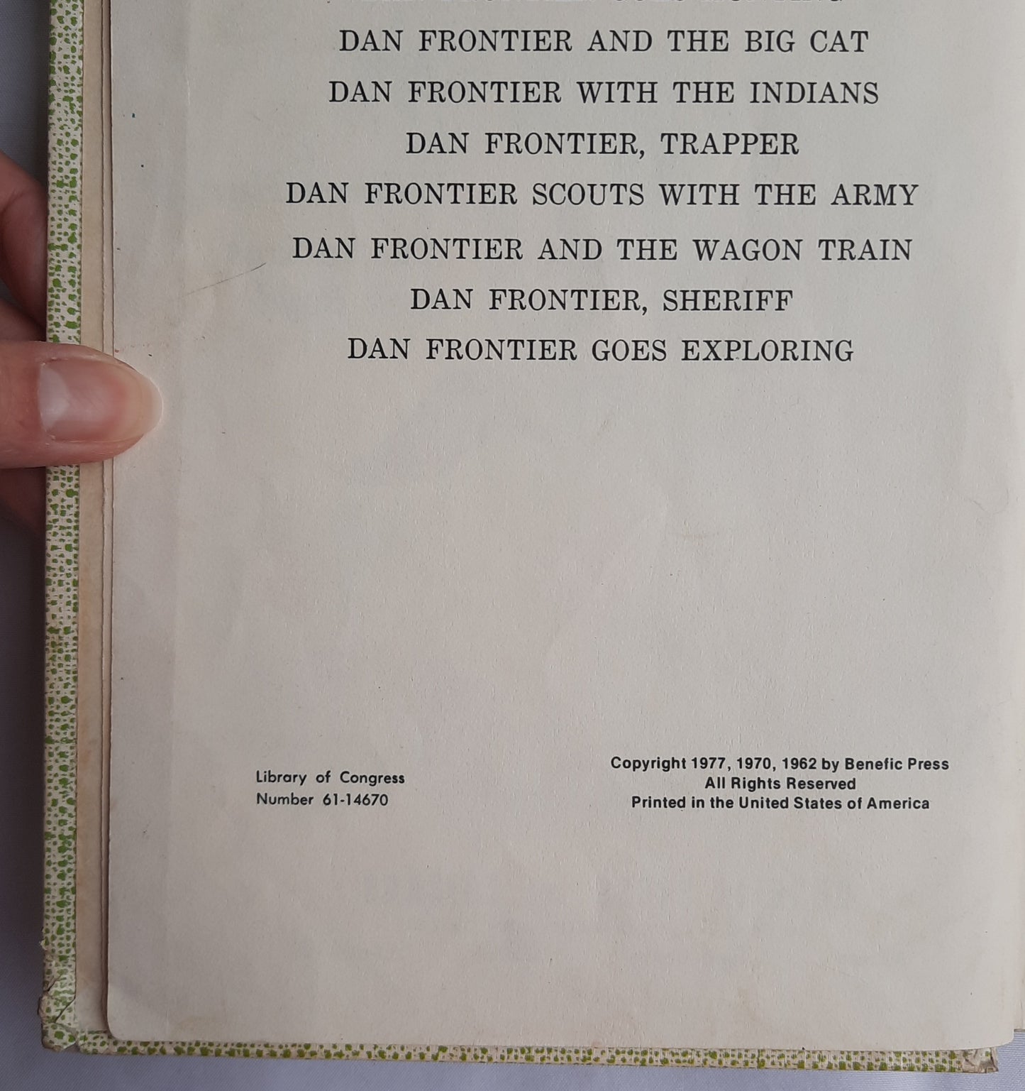 Dan Frontier, Trapper by William Hurley; Jack Boyd (Good, 1977, HC, 96 pages, Benefic Press)