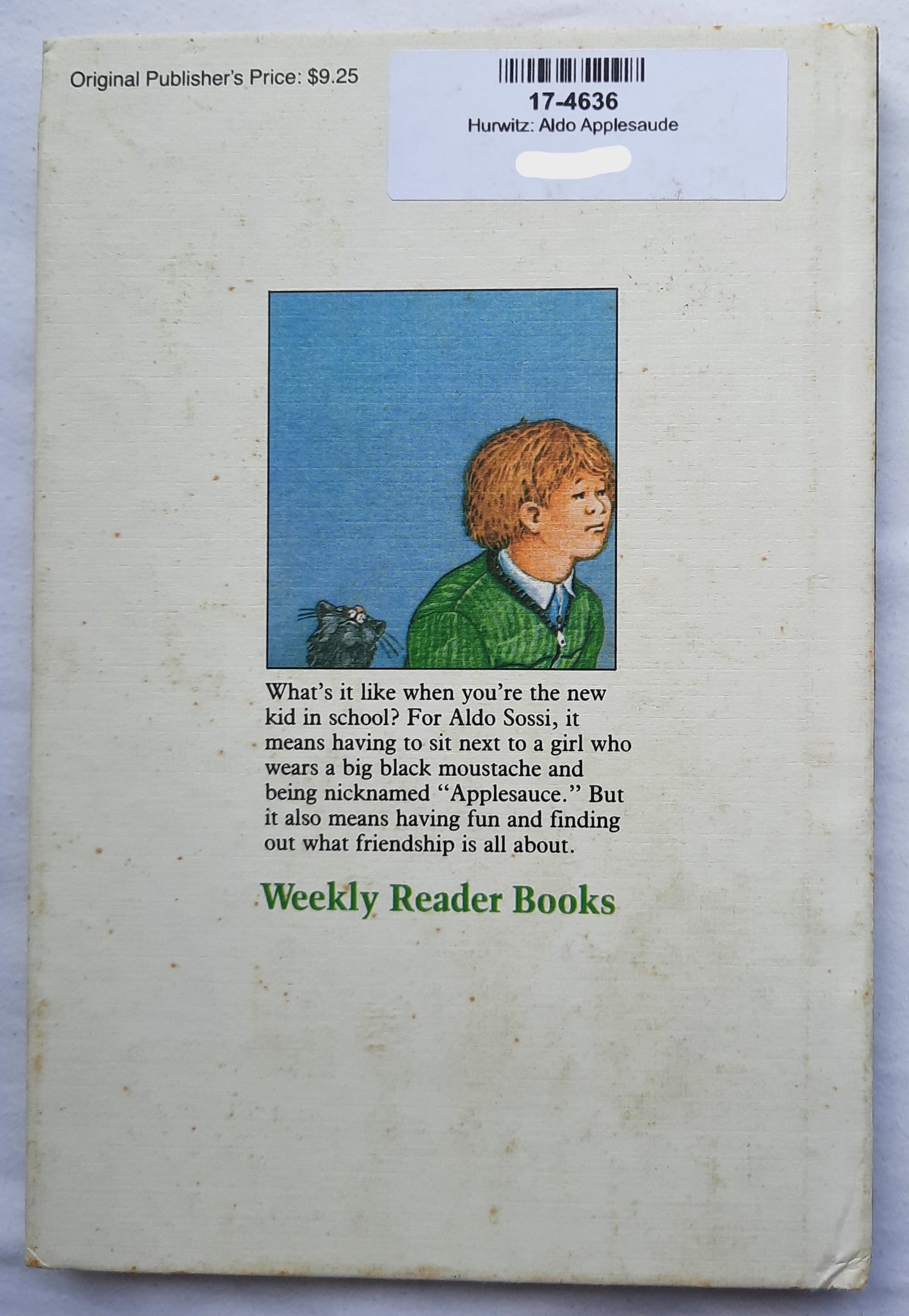 Aldo Applesauce by Johanna Hurwitz (Good, 1979, HC, Morrow Junior Books)