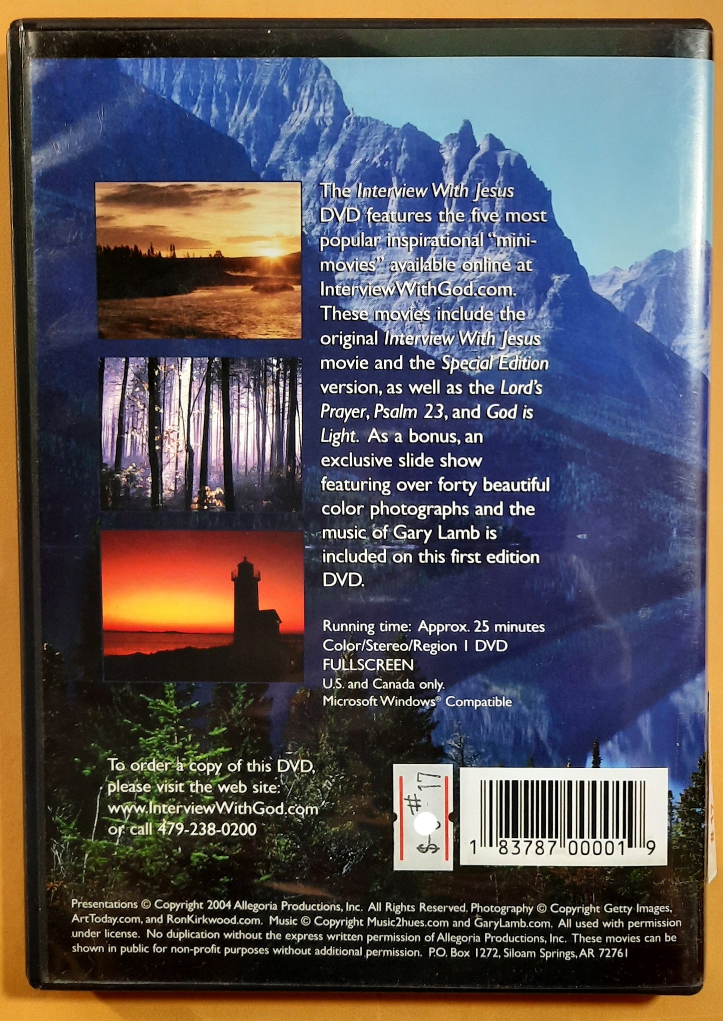 Interview with Jesus DVD (Like new, 2004, Region 1, Color, Stereo, Full Screen, Allegoria Productions)