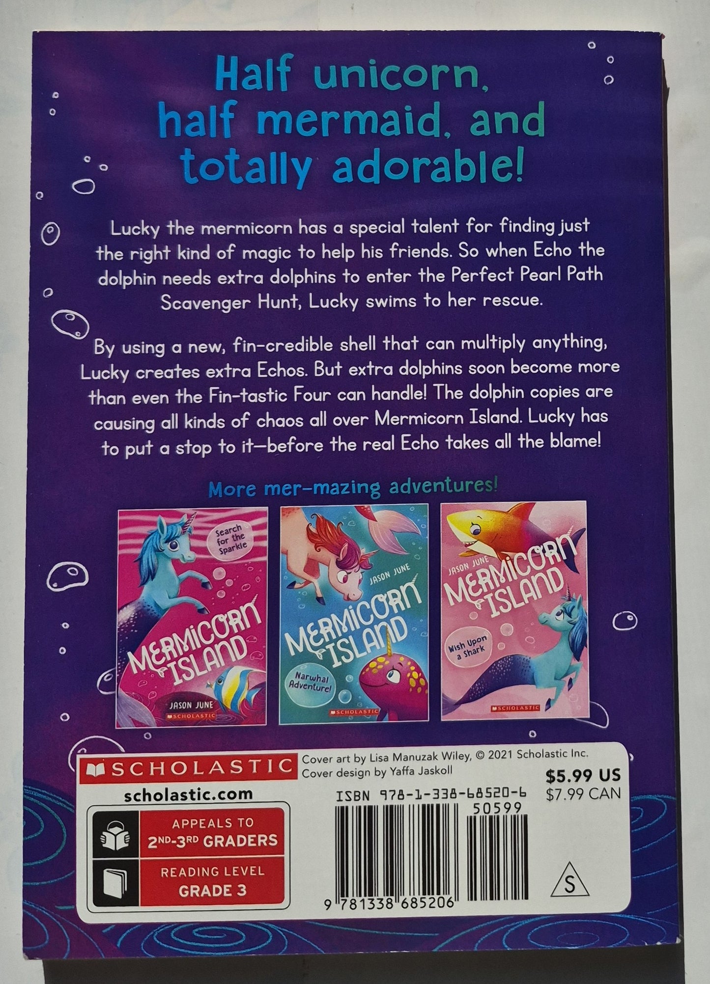 Mermicorn Island: Too Many Dolphins! by Jason June (New, 2021, Pbk, 125 pages, Scholastic)