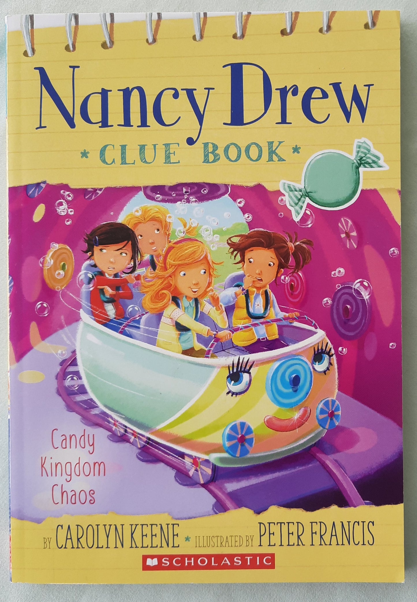 Candy Kingdom Chaos by Carolyn Keene (Nancy Drew Clue Book, New, 2017, Pbk, 81 pages, Scholastic)