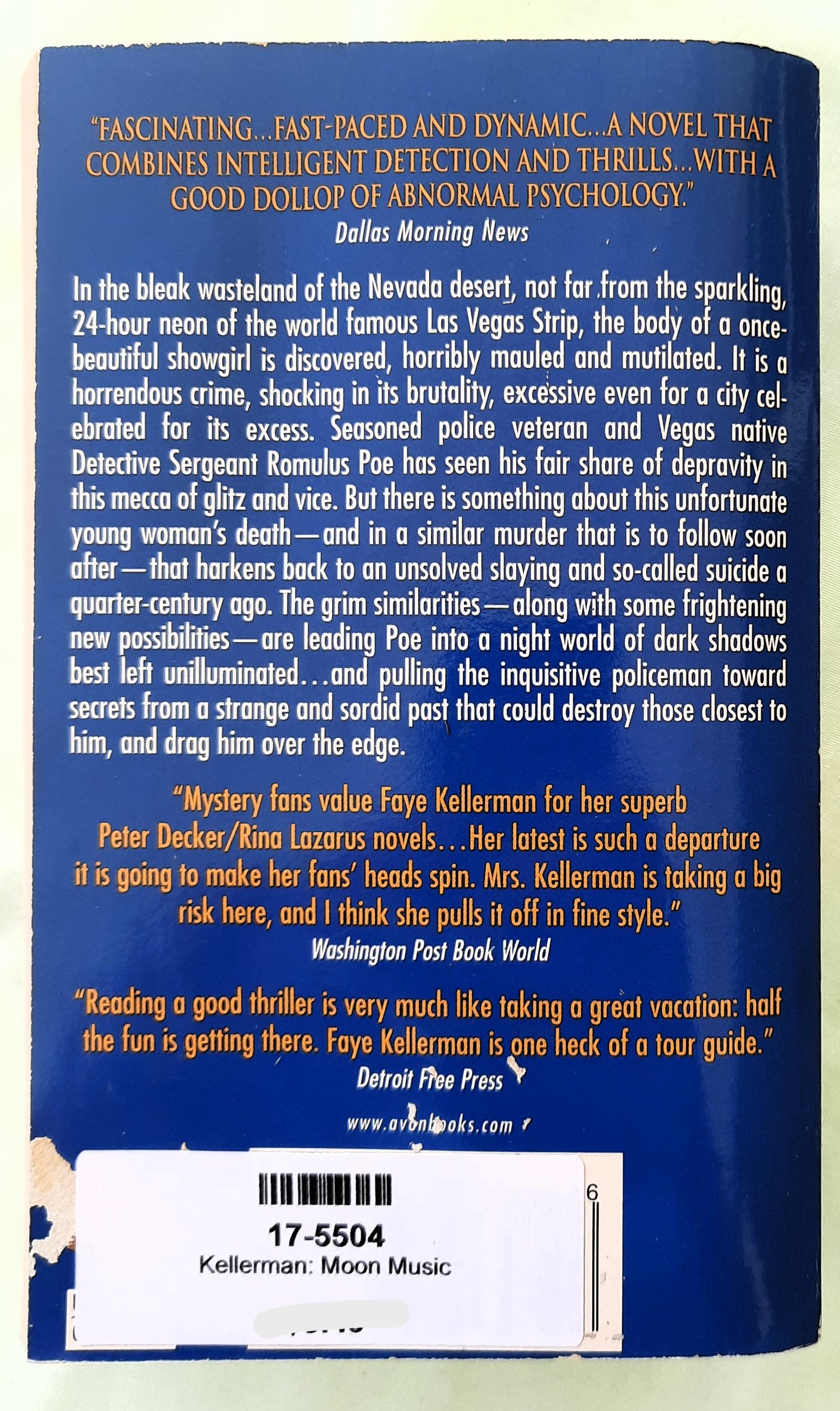 Moon Music by Faye Kellerman (Good, 1999, Pbk, 505 pages, Avon Books)