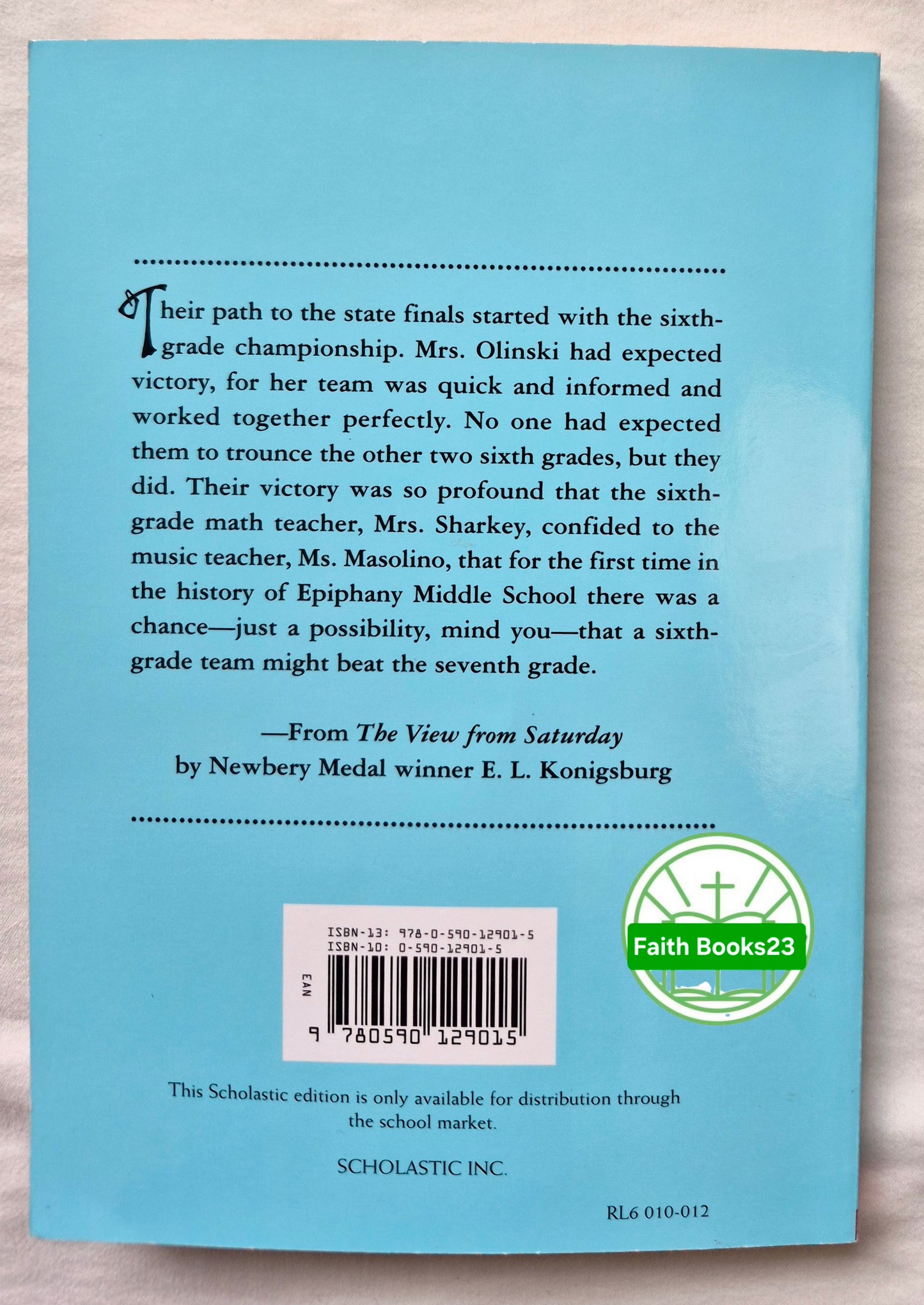 The View from Saturday von E. L. Konigsburg (Sehr gut, 1998, Taschenbuch, 163 S., Scholastic)