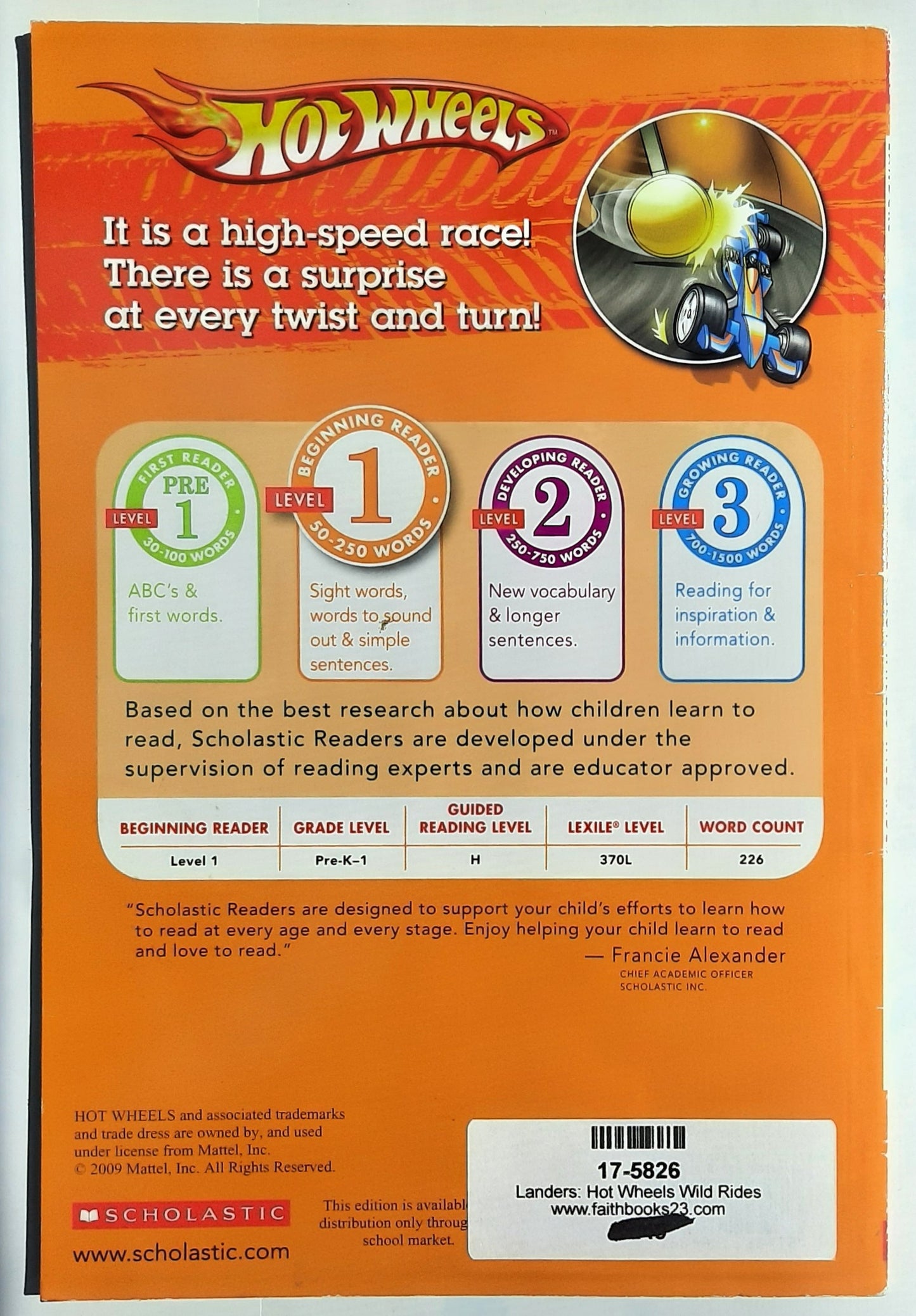 Hot Wheels: Wild Rides by Ace Landers (Level 1 Reader, Very good, 2009, Pbk, 32 pages, Scholastic)