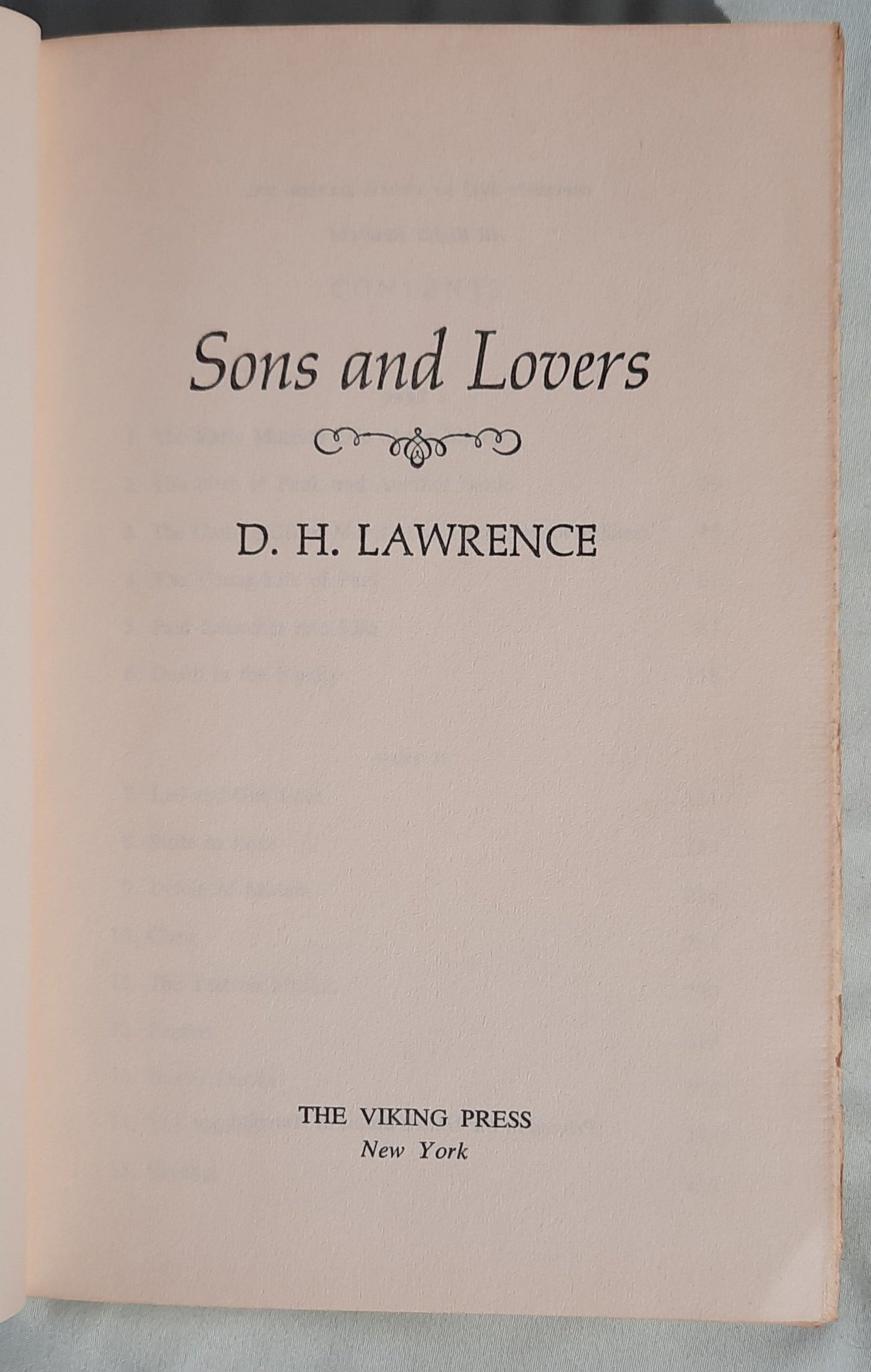 Sons and Lovers by D.H. Lawrence (Very good, 1913, HC, 436 pages, The Viking Press)
