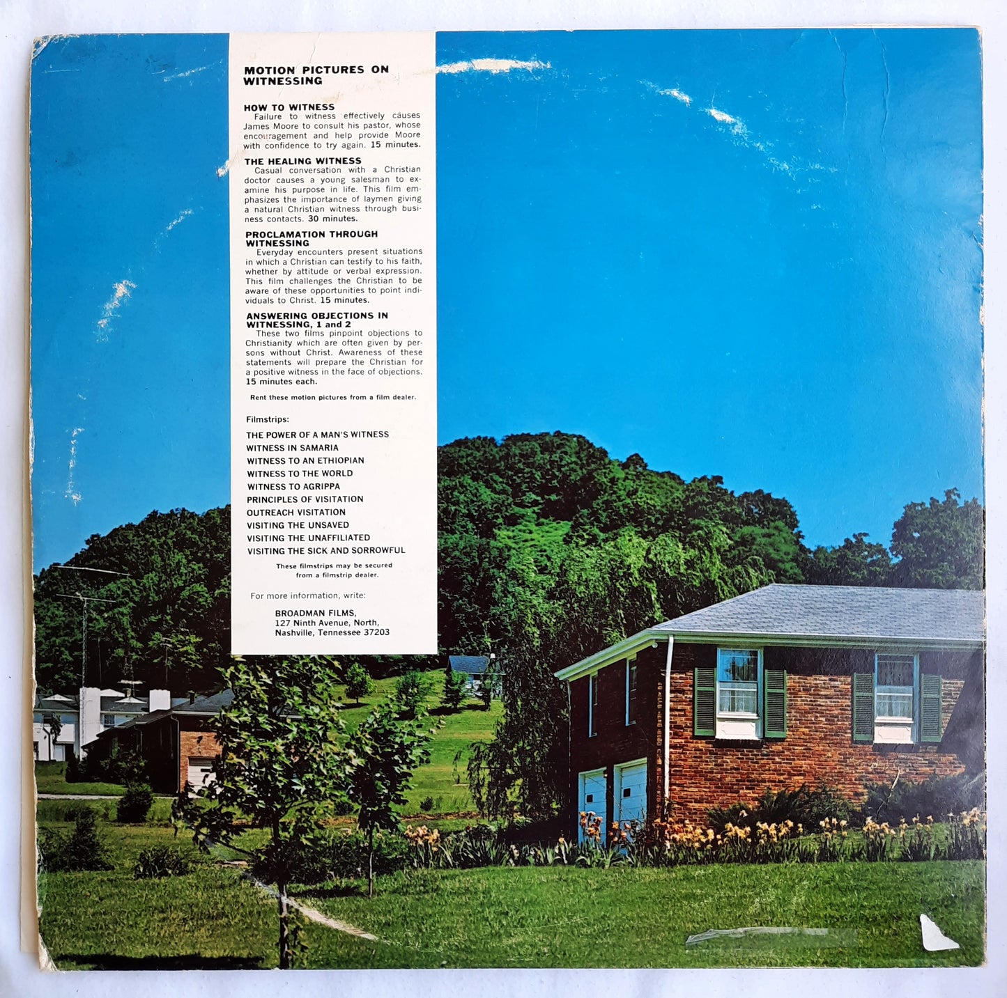 Learning to Witness Vinyl Record by Broadman Films (Very good, 1968, #444-002)