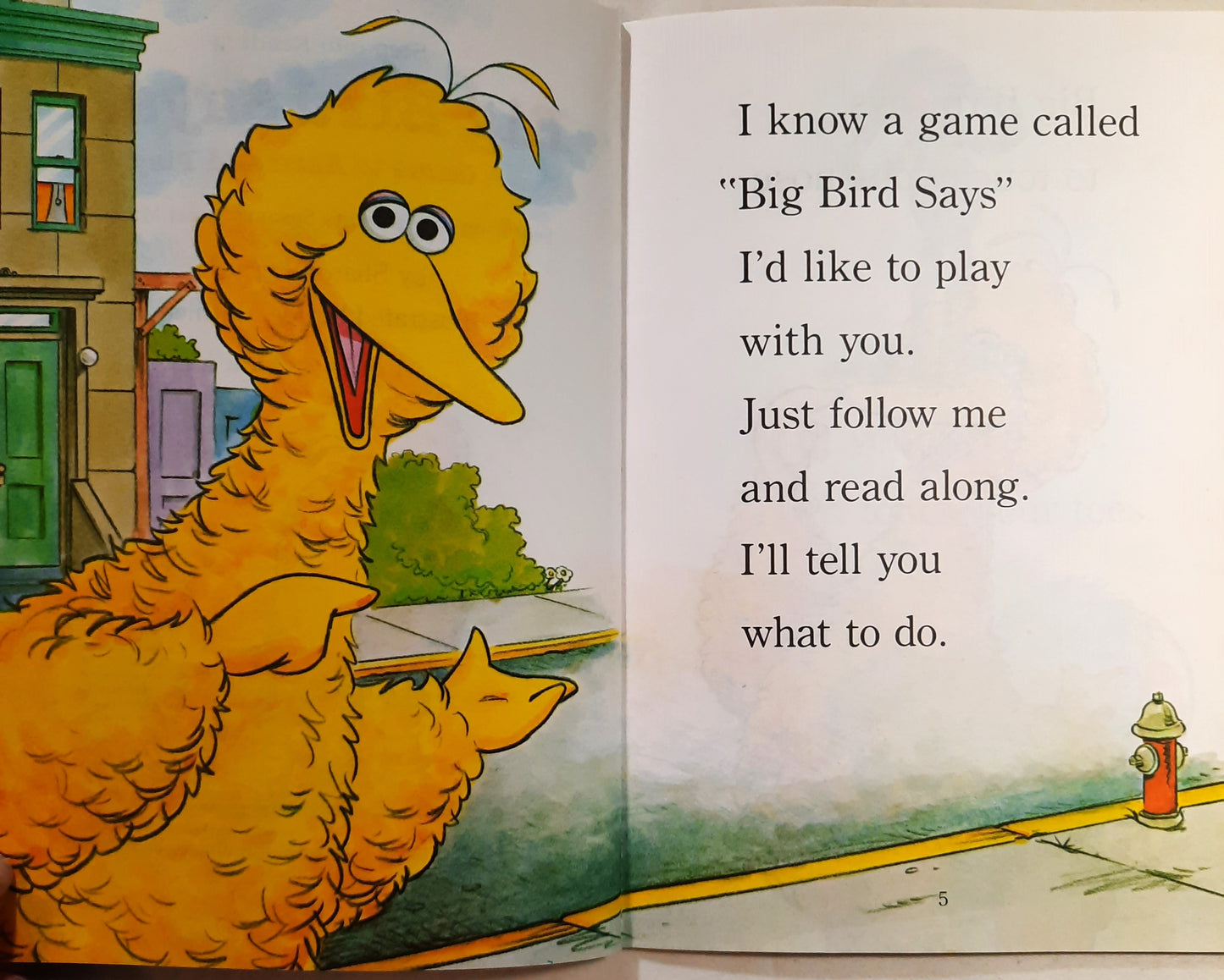 Big Bird Says...A Game to Read and Play by Sharon Lerner (Step Into Reading 1, Good, 1985, Pbk, 32 pages, Random House)