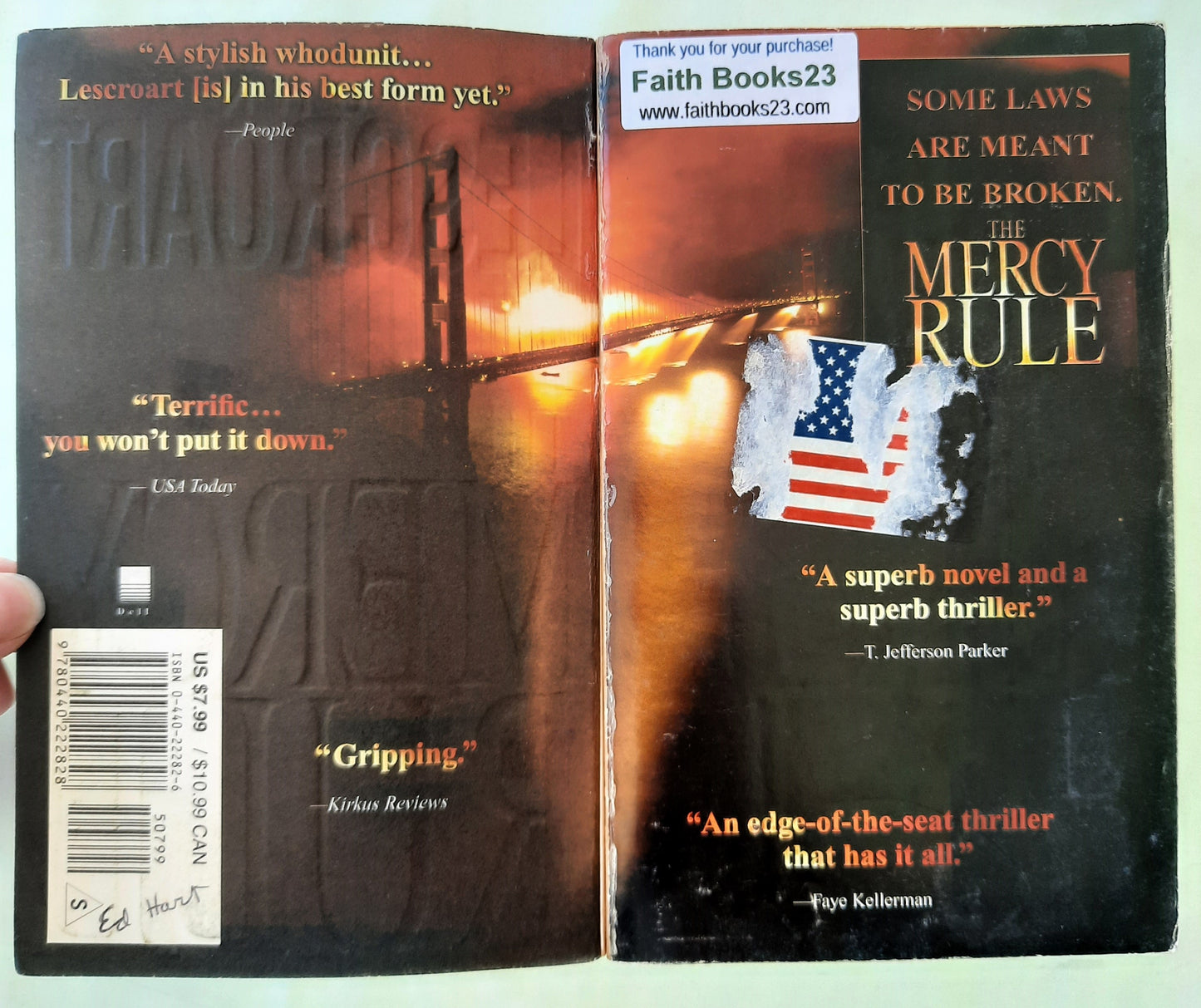The Mercy Rule by John Lescroart (Dismas Hardy #5, Good, 1999, Pbk, 611 pages, Dell Books)