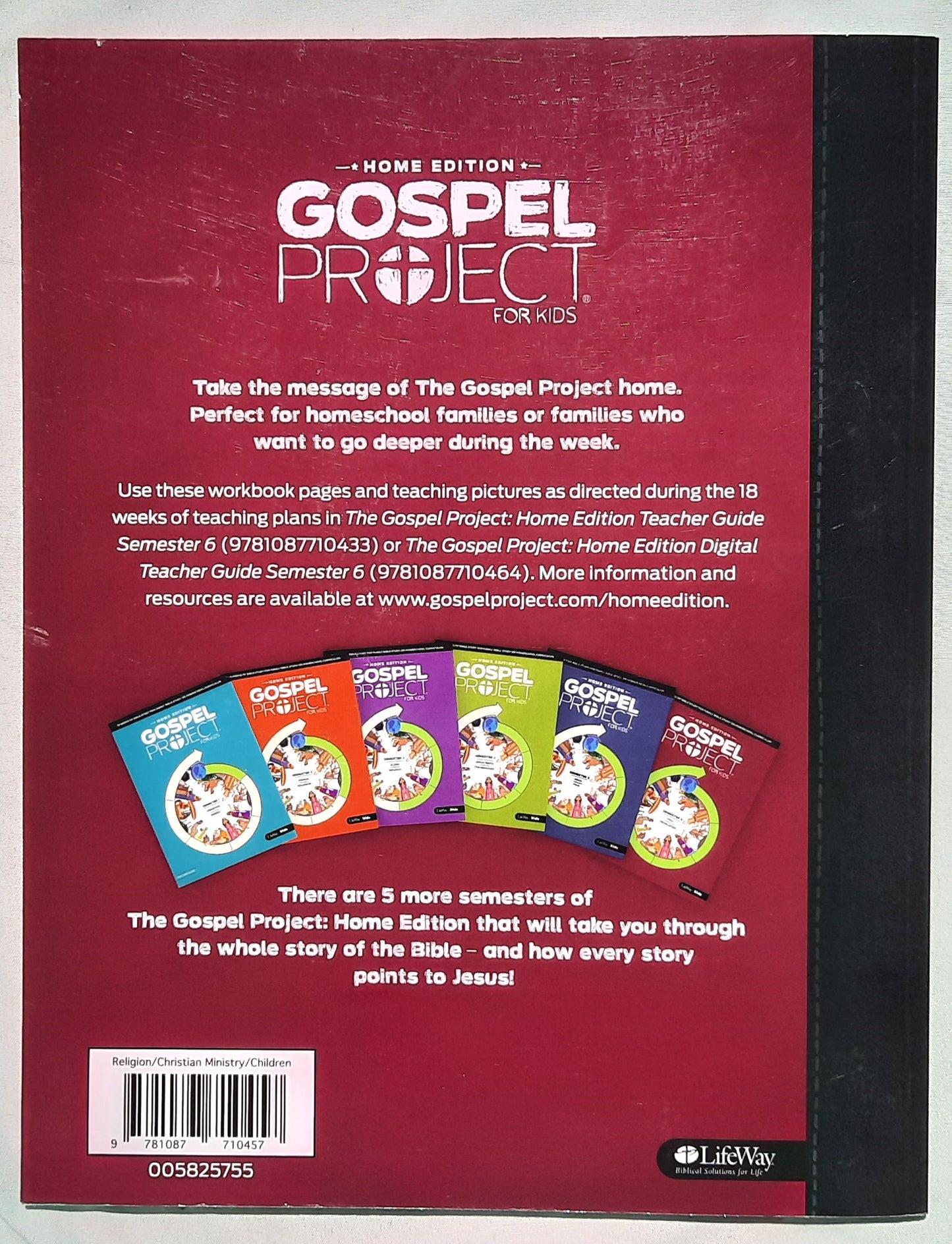 Gospel Project for Kids Home Edition 6 by LifeWay (Grades K-2 Workbook, New, 2020, Pbk, 64 pages)