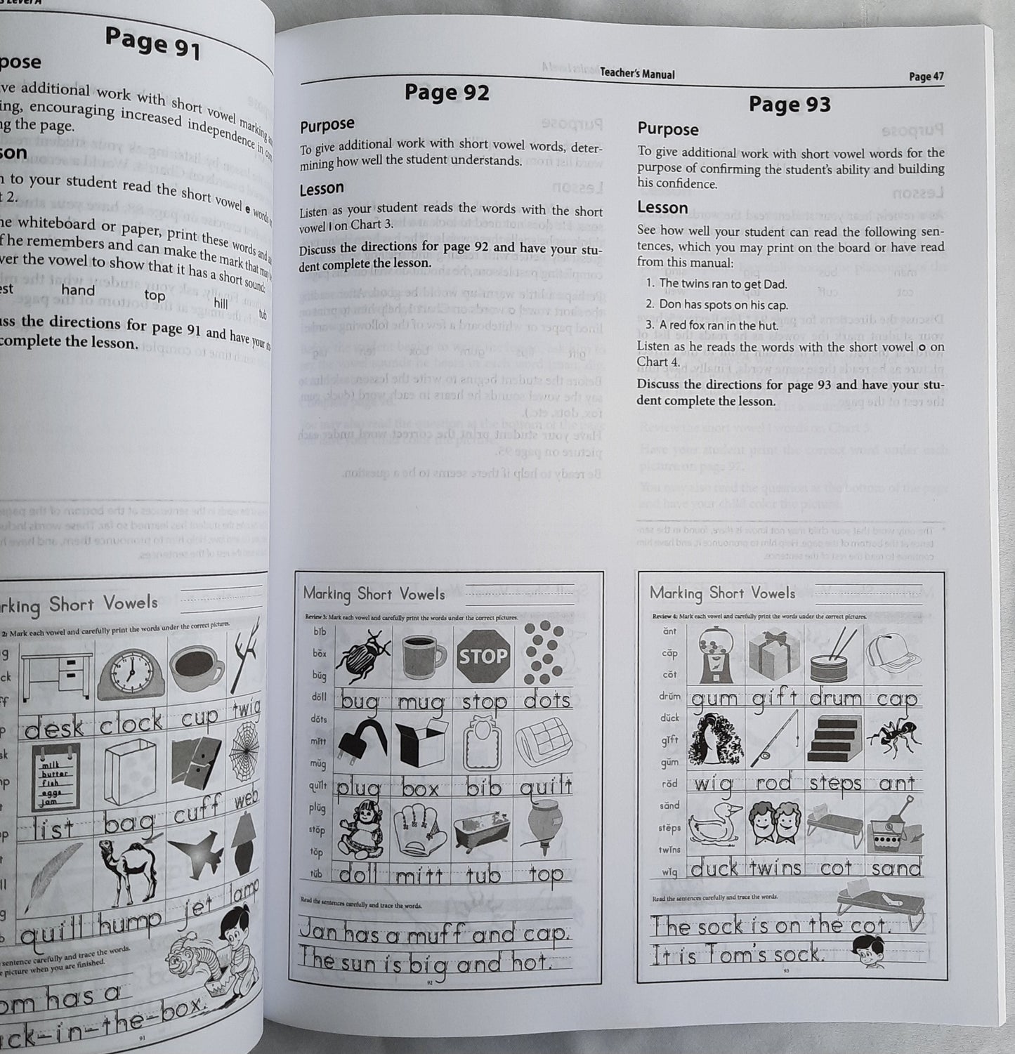 Adventures in Phonics Level A Third Edition Teacher's Manual by Florence Lindstrom (Like new, 2020, Pbk, 110 pages, Christian Liberty Press)