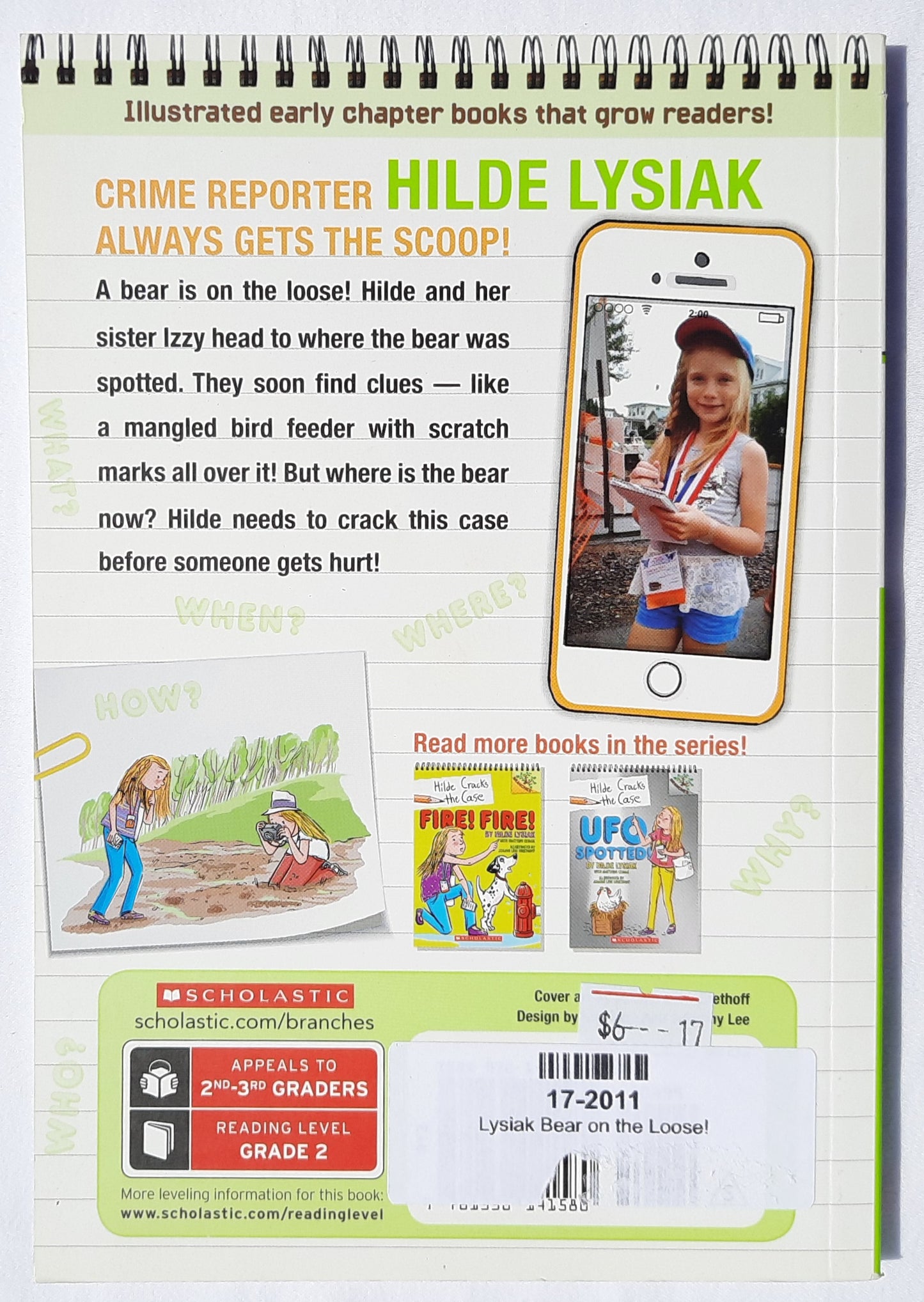 Bear on the Loose! #2 by Hilde Lysiak (Hilde Cracks the Case, New, 2017, Pbk, 96 pages, Scholastic)