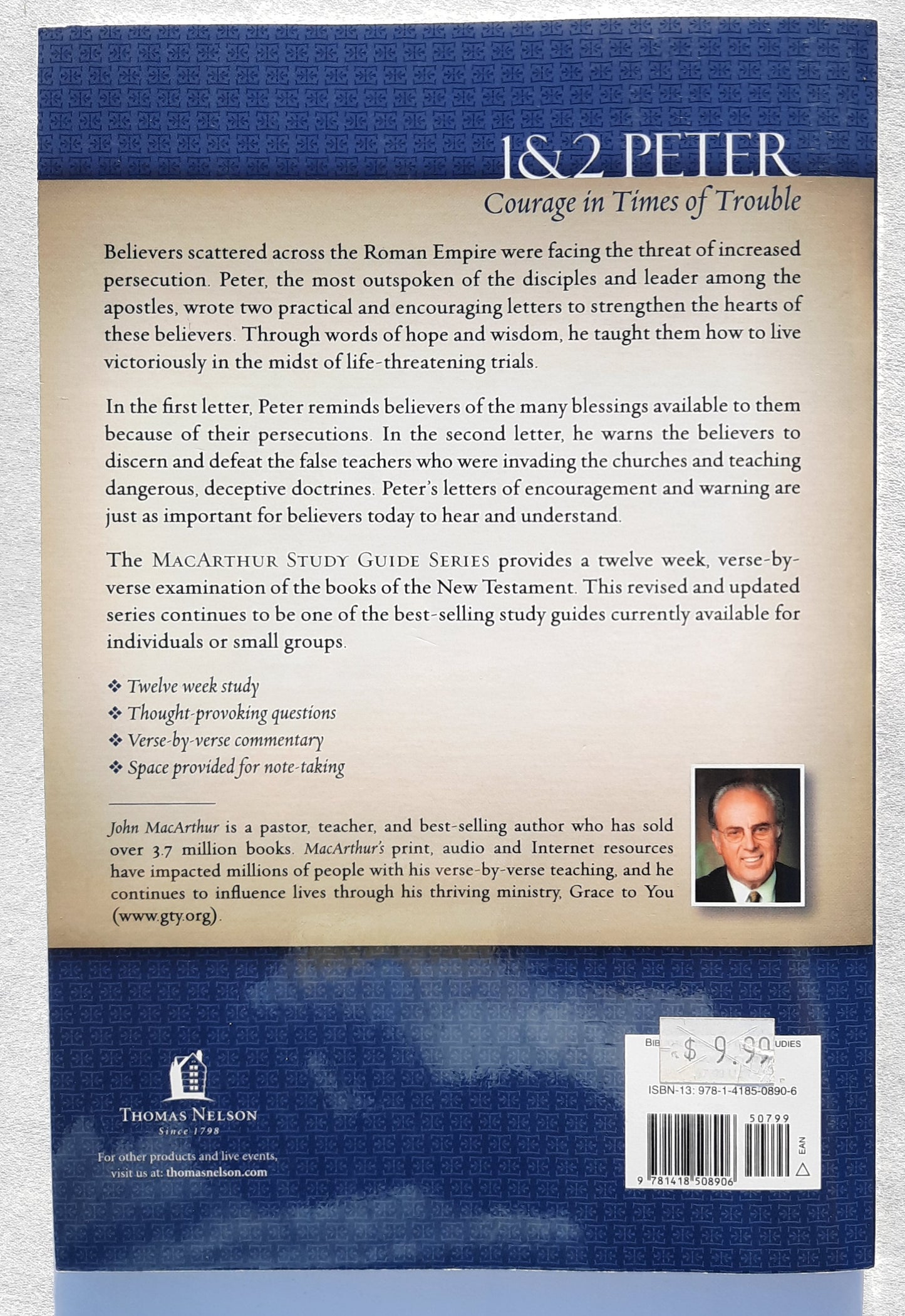 1 & 2 Peter: Courage in Times of Trouble by John MacArthur (Like New, 2007, Pbk, 113 pages, Thomas Nelson)