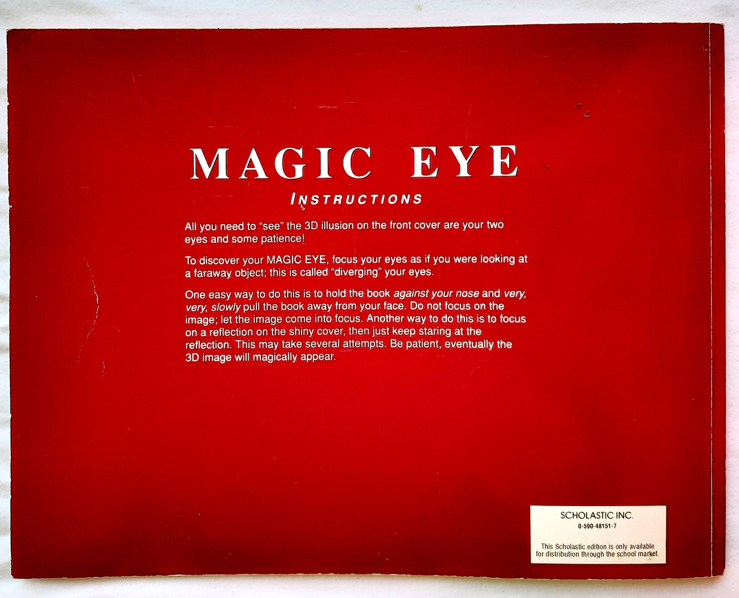 Magic Eye: A New Way of Looking at the World by N.E. Thing Enterprises (Very good, 1994, Pbk, 32 pages, Scholastic)