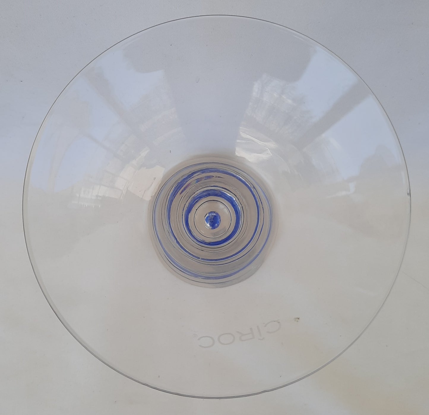 Ciroc Martini Cocktail Bubble Base Hand-Blown, Tapered Glass 5" High x 4.75" Wide