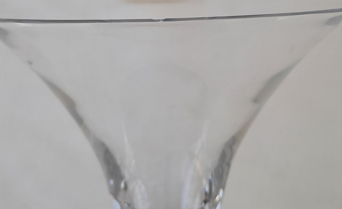 Ciroc Martini Cocktail Bubble Base Hand-Blown, Tapered Glass 5" High x 4.75" Wide