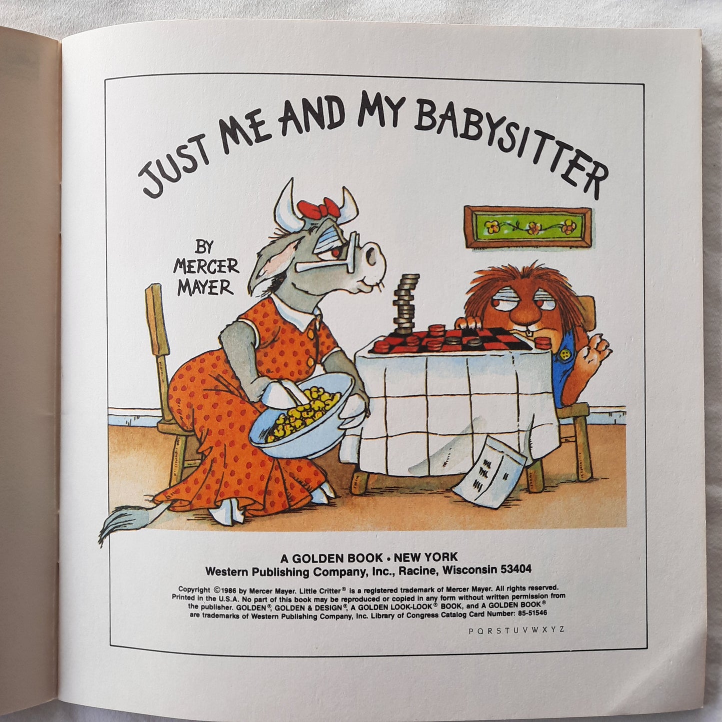 Just Me and My Babysitter by Mercer Mayer (Very good, 1986, Pbk, 24 pages, A Golden Book)