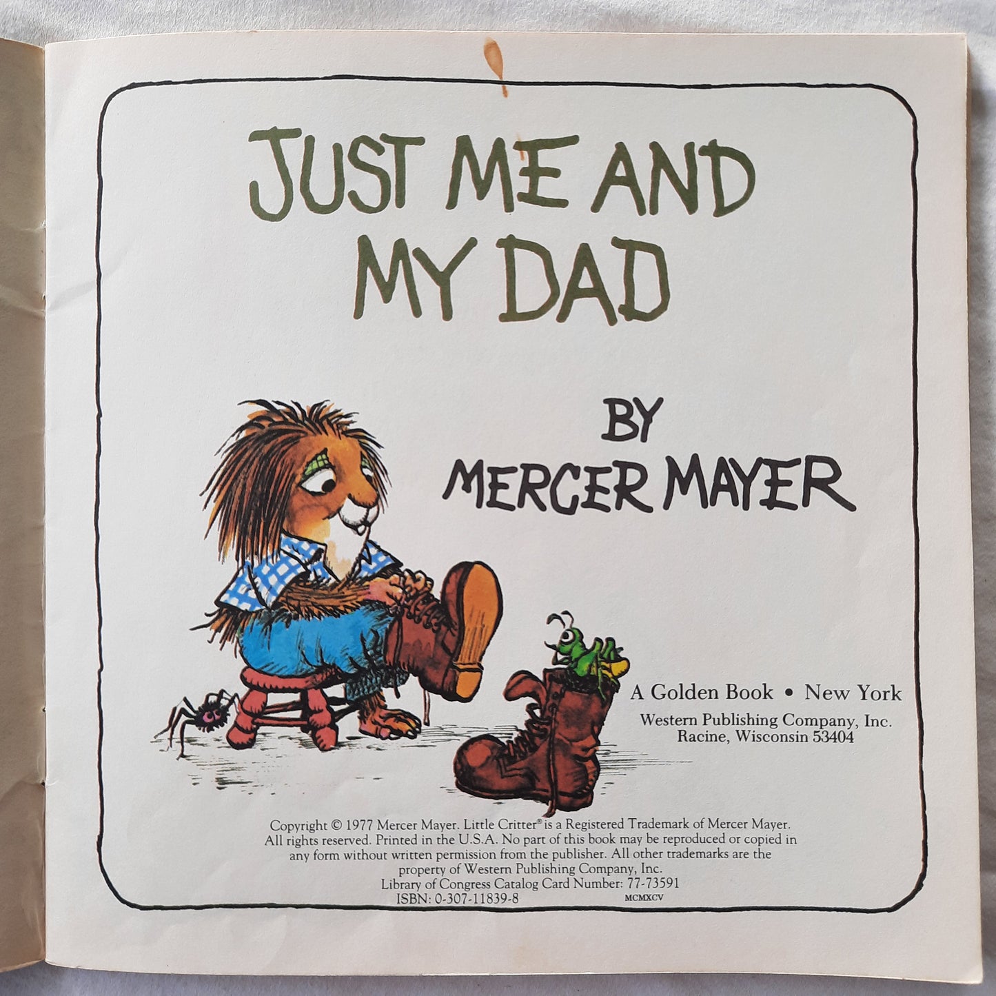 Just Me and My Dad by Mercer Mayer (Very good, 1977, Pbk, 24 pages, A Golden Book)