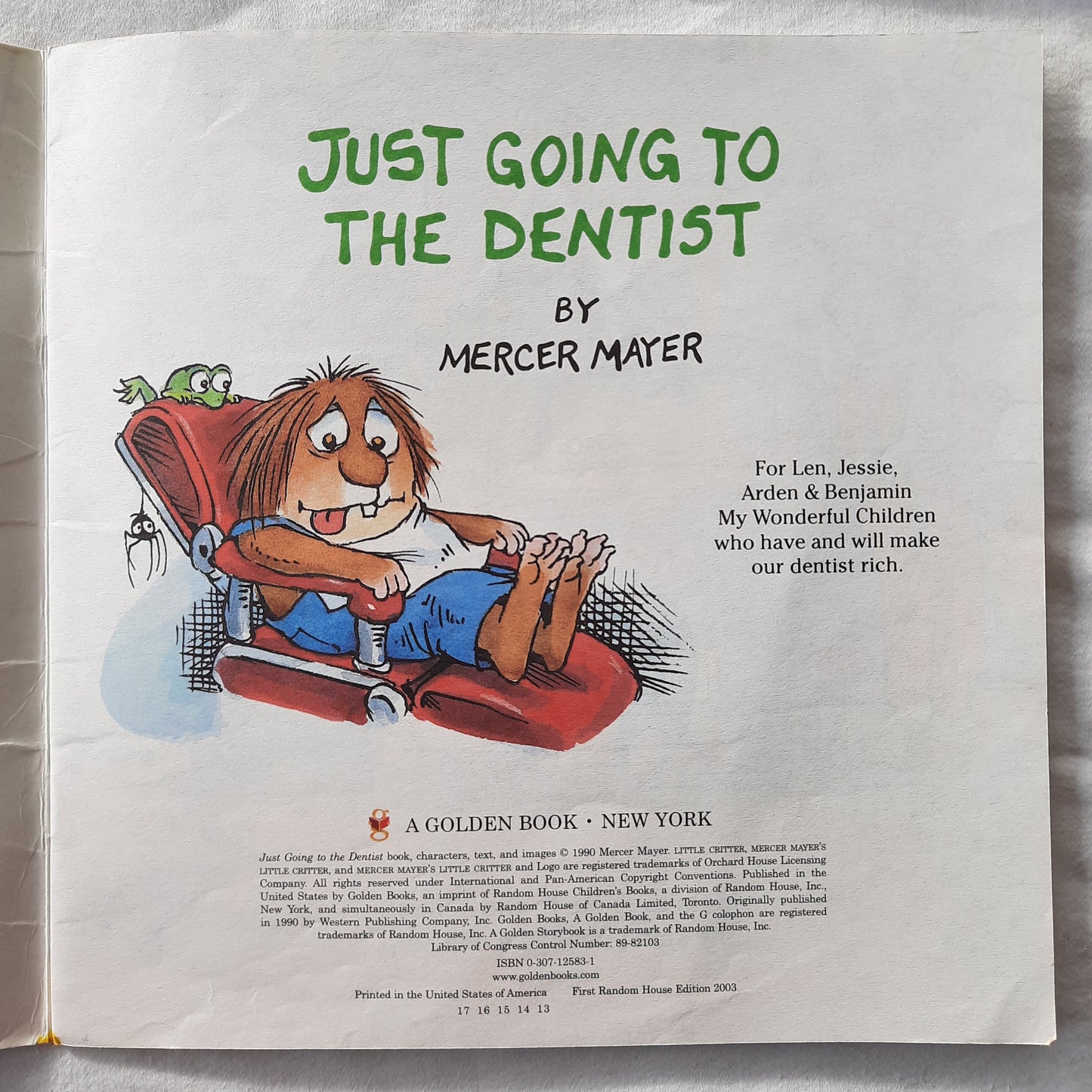 Just Going to the Dentist by Mercer Mayer (Good, 2003, Pbk, 24 pages, Golden Books)