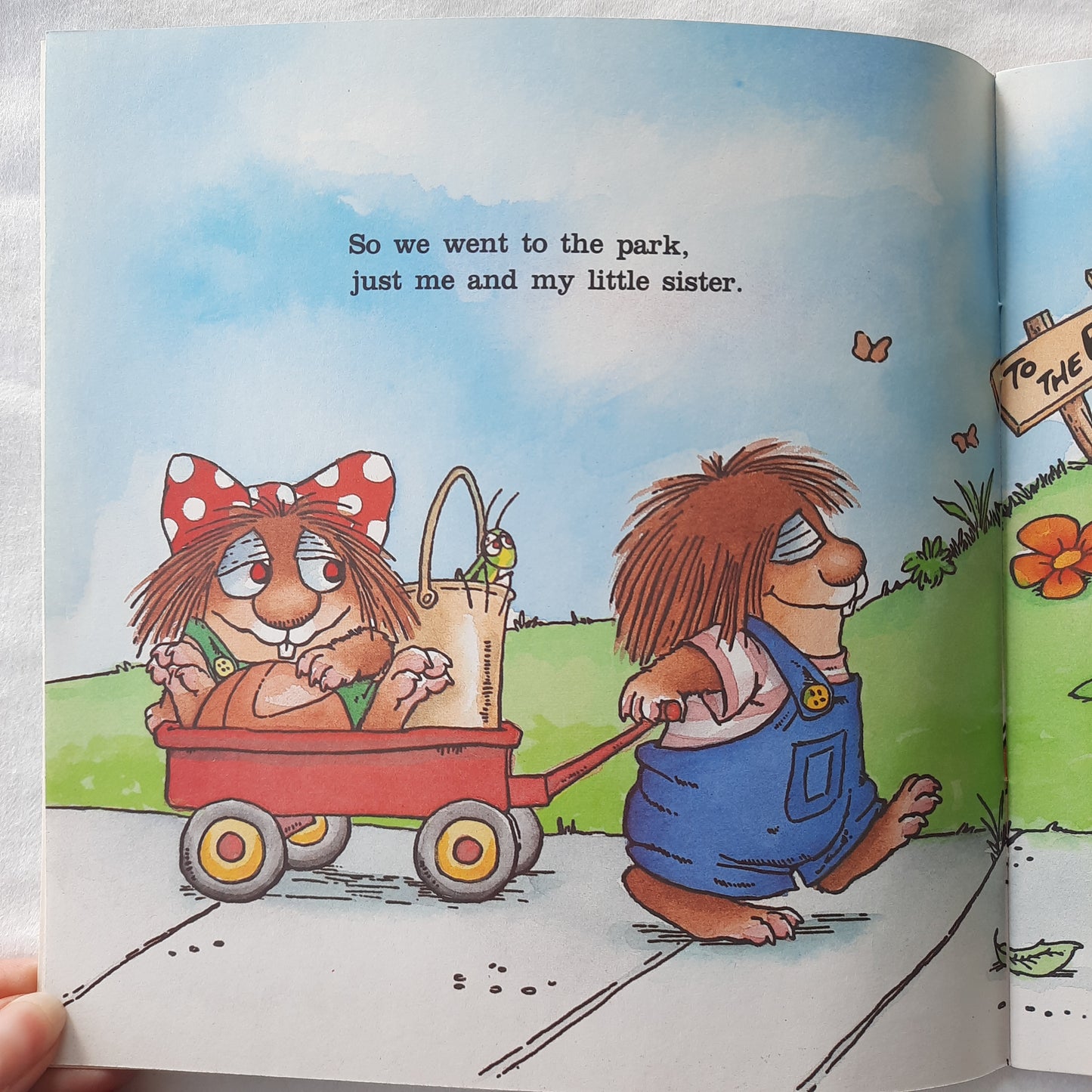 Just Me and My Little Sister by Mercer Mayer (Very good, 1986, Pbk, 24 pages, A Golden Book)