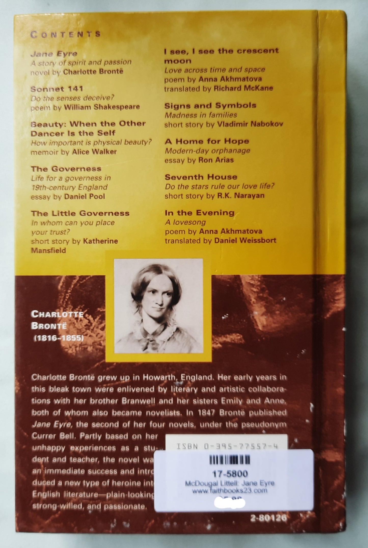 Literature Connections: Jane Eyre and Related Readings (Very good, 1997, HC, 642 pages)