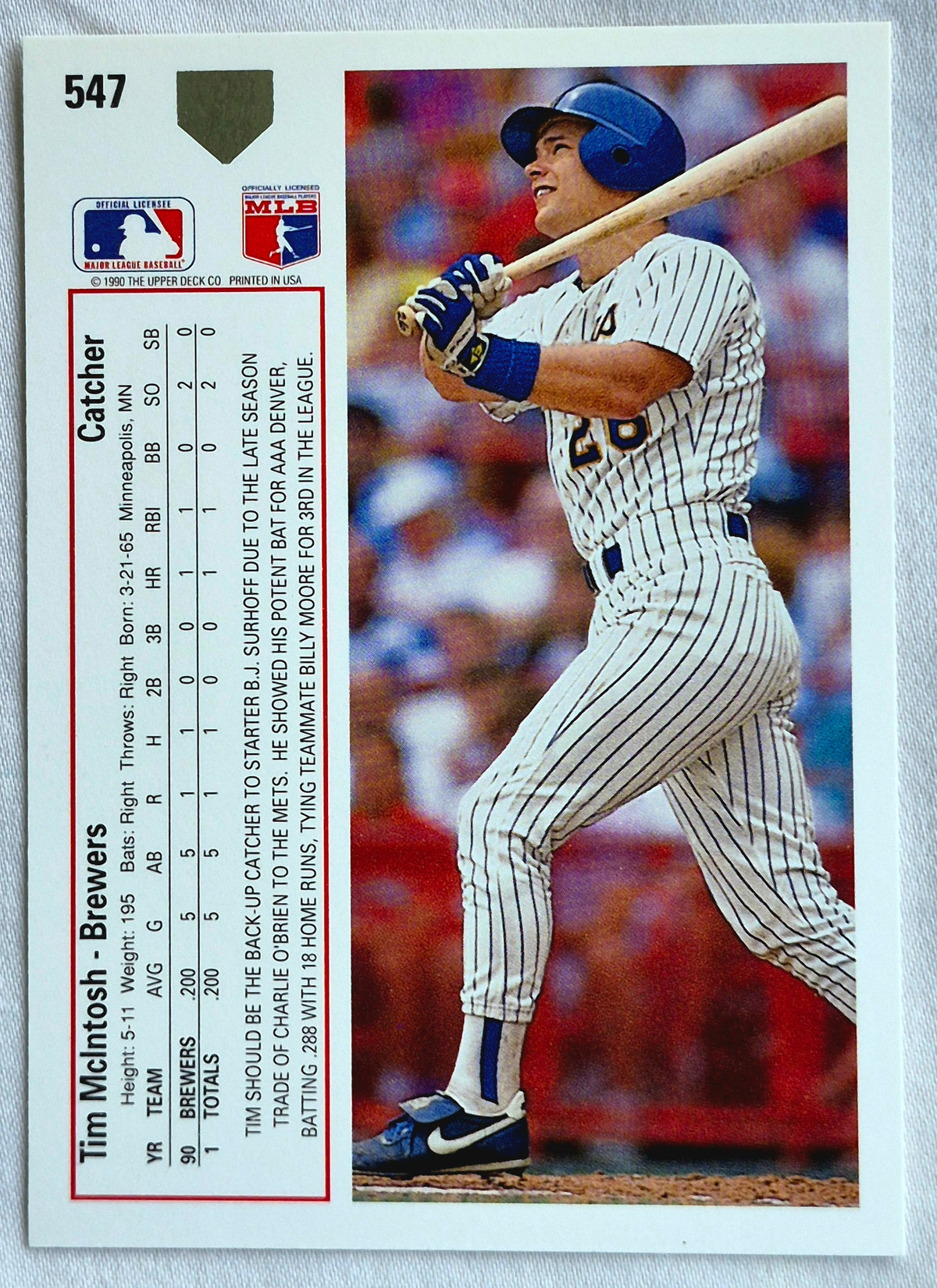 Bewertung '92 Julio Machado Milwaukee Brewers Relief Pitcher #353 Baseballkarte Nahezu Neuwertig