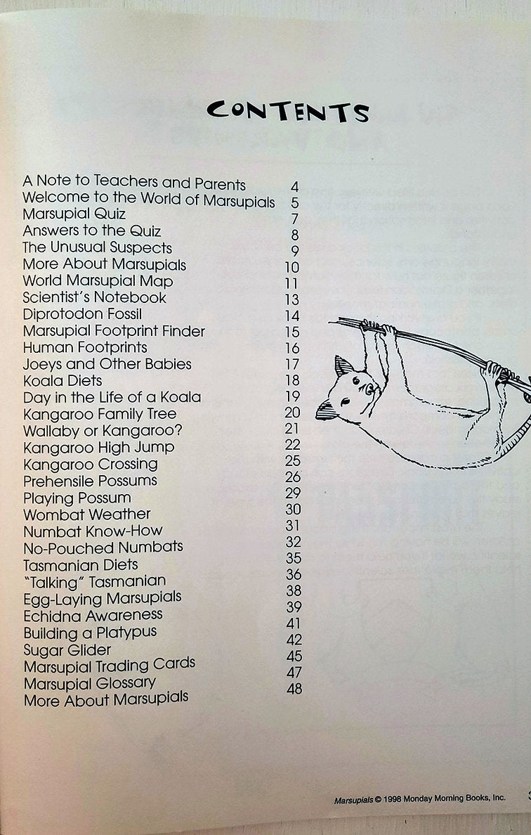 Marsupials: A Science Discovery Book by Annalisa McMorrow (Very good, 1998, Pbk, 48 pages, Monday Morning)