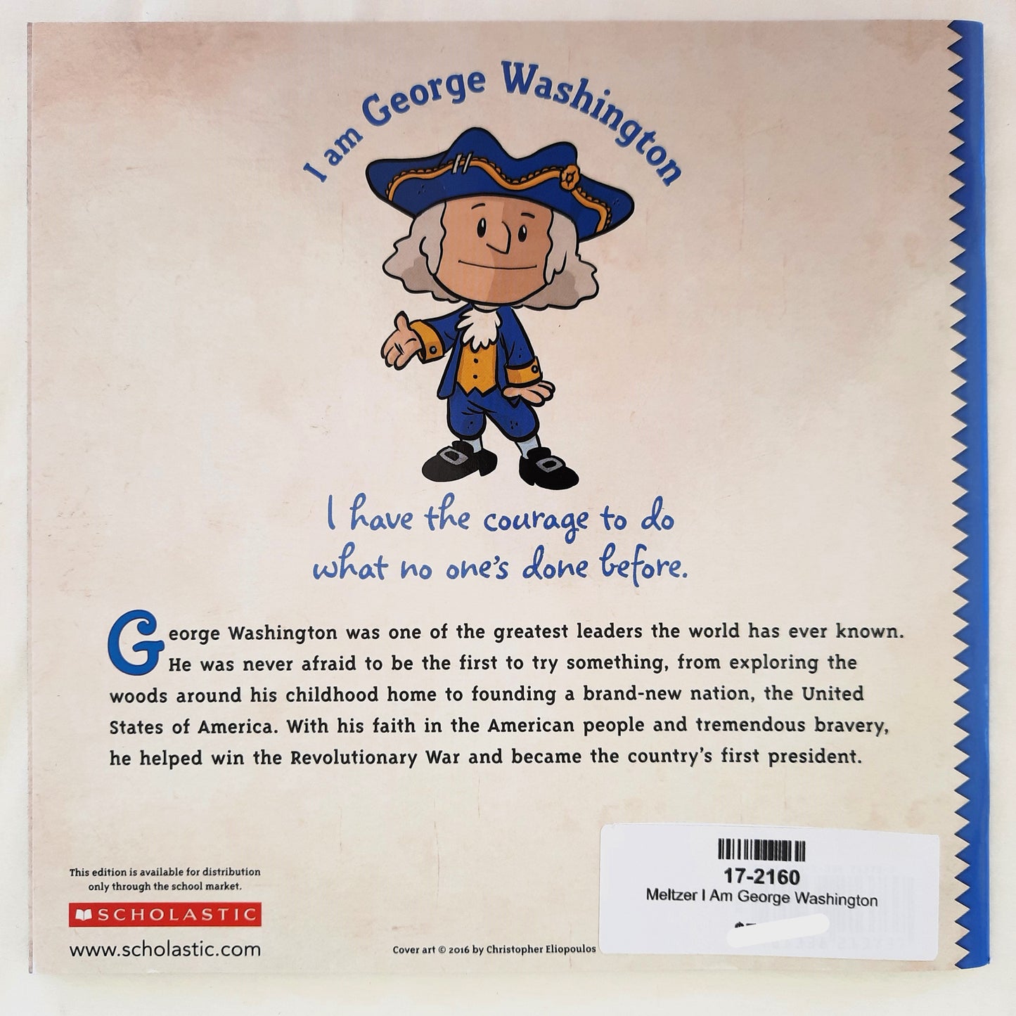 I Am George Washington by Brad Meltzer (New, 2018, Pbk, 40 pages, Scholastic)
