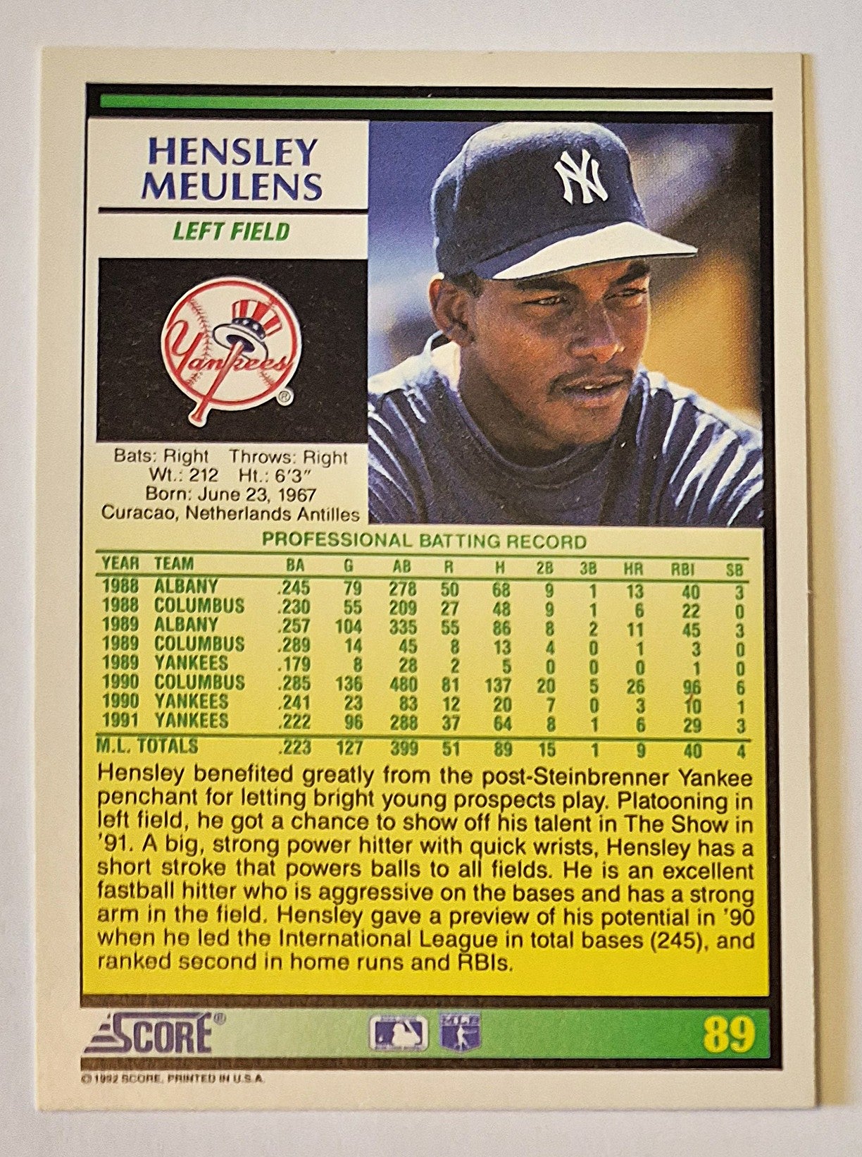 Bewertung '92 Julio Machado Milwaukee Brewers Relief Pitcher #353 Baseballkarte Nahezu Neuwertig