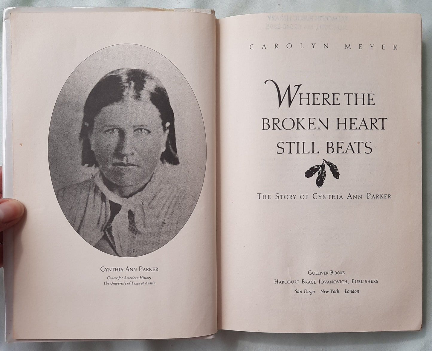 Where the Broken Heart Still Beats by Carolyn Meyer (Good, 1992, HC, 195 pages, Gulliver Books)