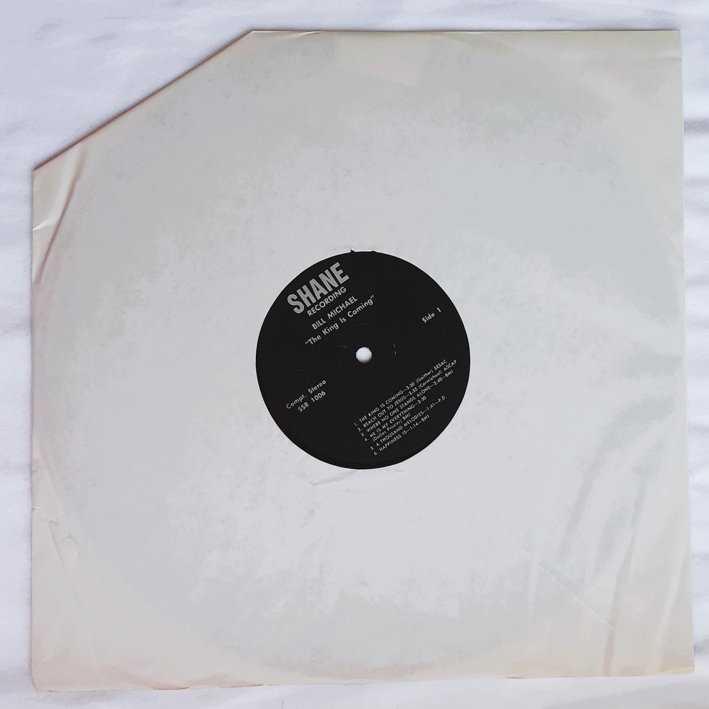 Bill Michael Sings The King Is Coming Soon Full-Length Christian Vinyl Record (Very Good, SSR 1006)