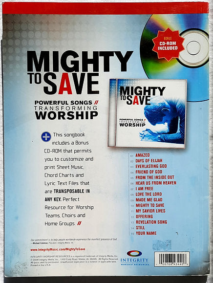Mighty to Save Songbook Piano/Vocal/Guitar with CD-Rom (New, 2008, Pbk, 111 pages, Integrity Worship Resources)