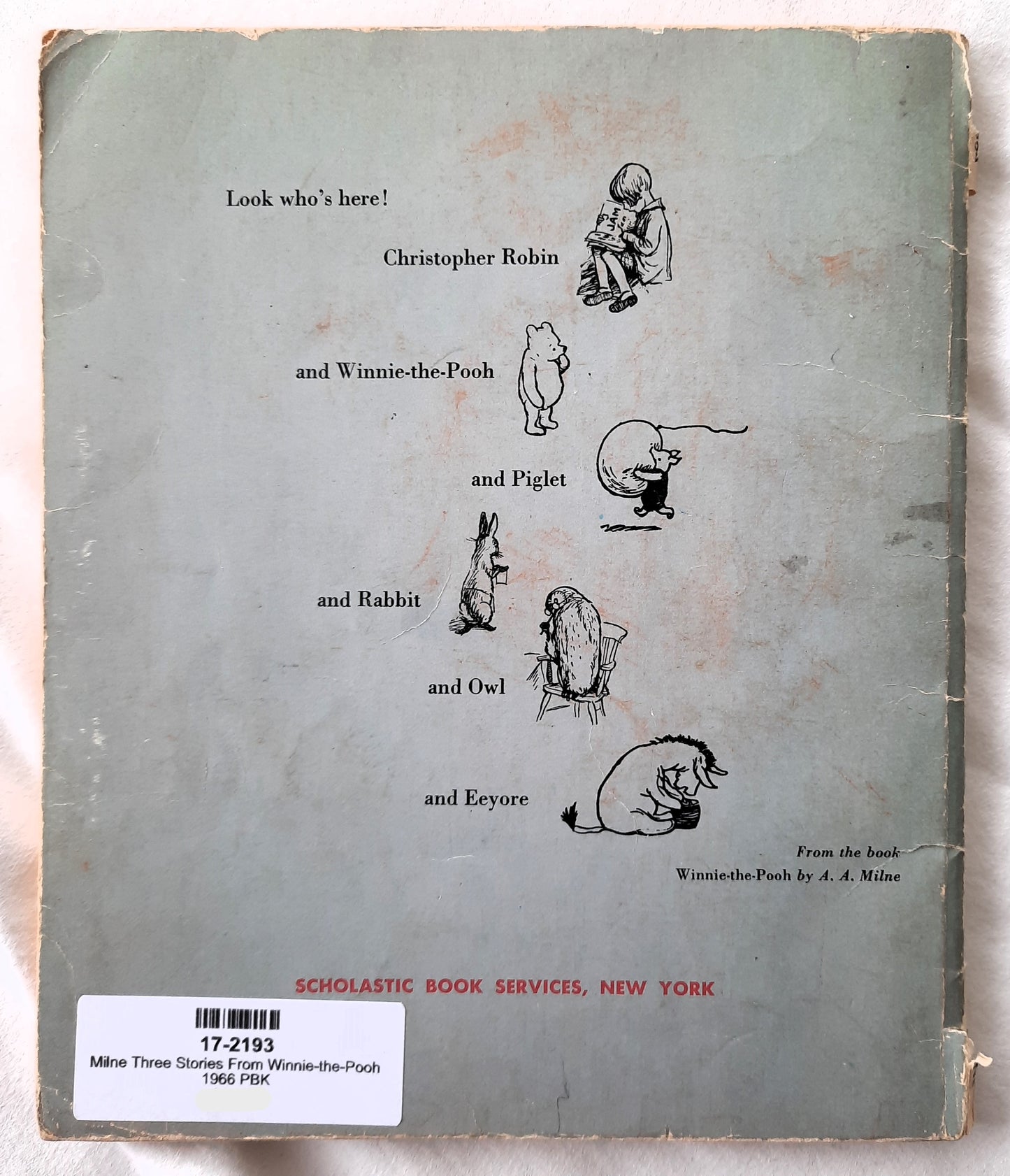 Three Stories from Winnie-the-Pooh by A.A. Milne (Acceptable, 1966, Pbk, 64 pages, Scholastic)