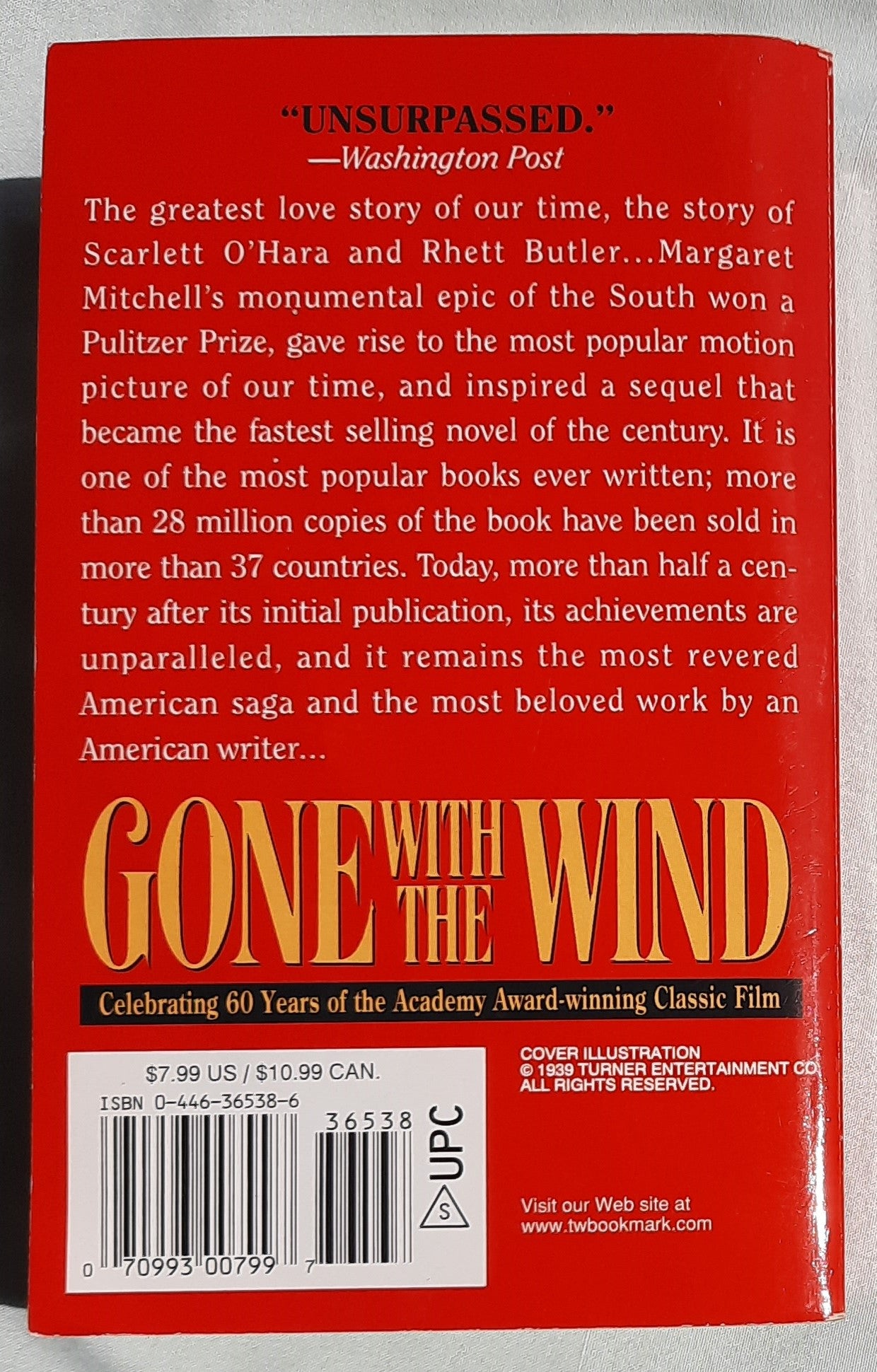 Gone with the Wind by Margaret Mitchell (Very good, 1993, Pbk, 1024 pages, Warner Books)