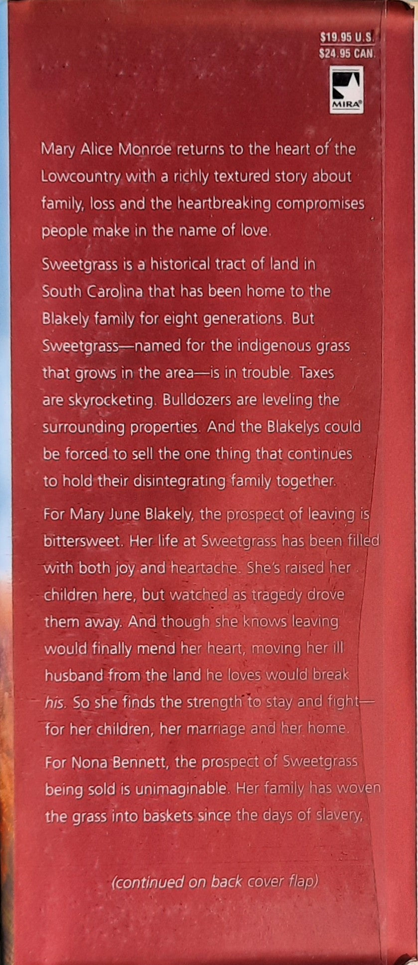 Sweetgrass by Mary Alice Monroe (Good, 2005, HC, 376 pages, MIRA Books)