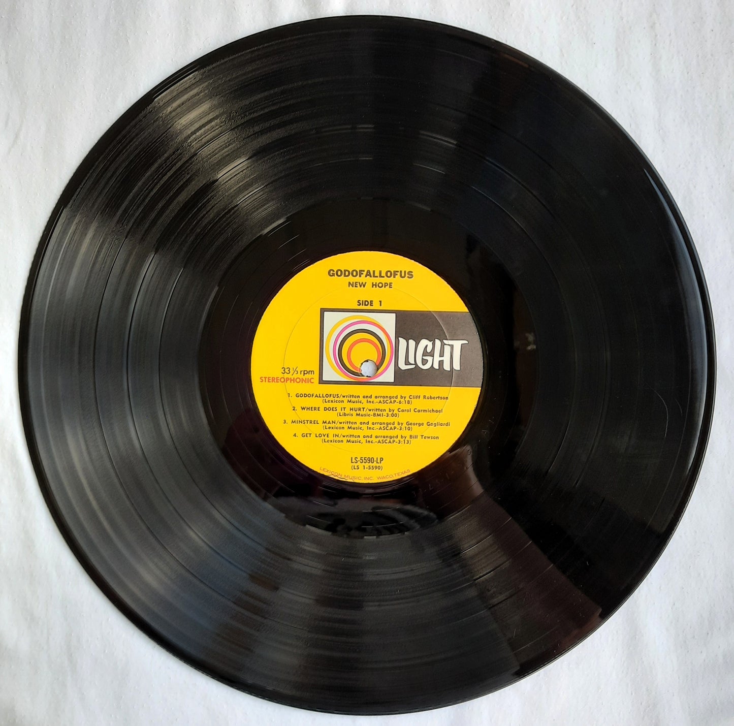 Light Records: New Hope: God of All of Us LP Vinyl Record (Very good, 1972)